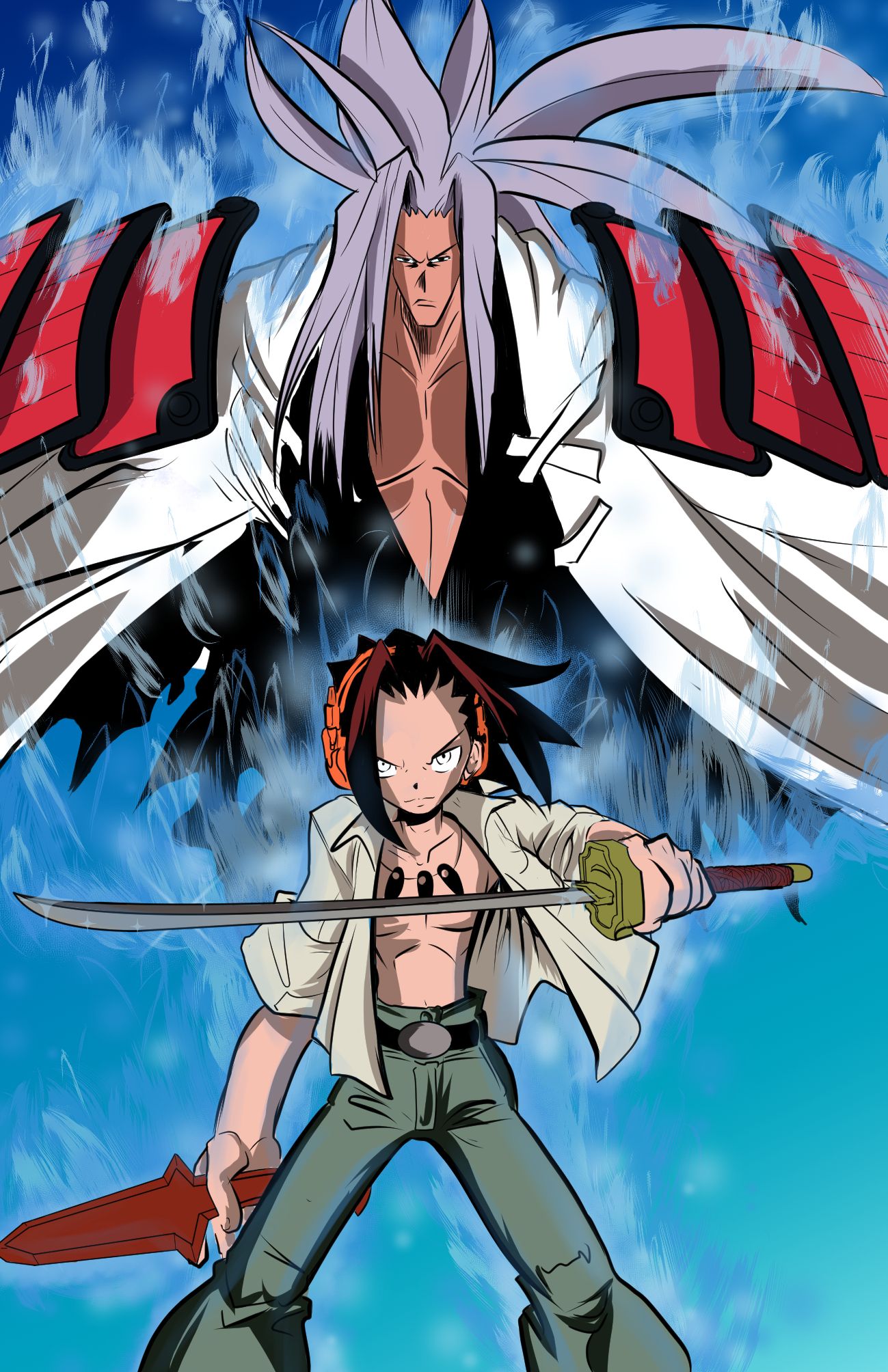 Asakura Yoh And Amidamaru Shaman King Wallpapers