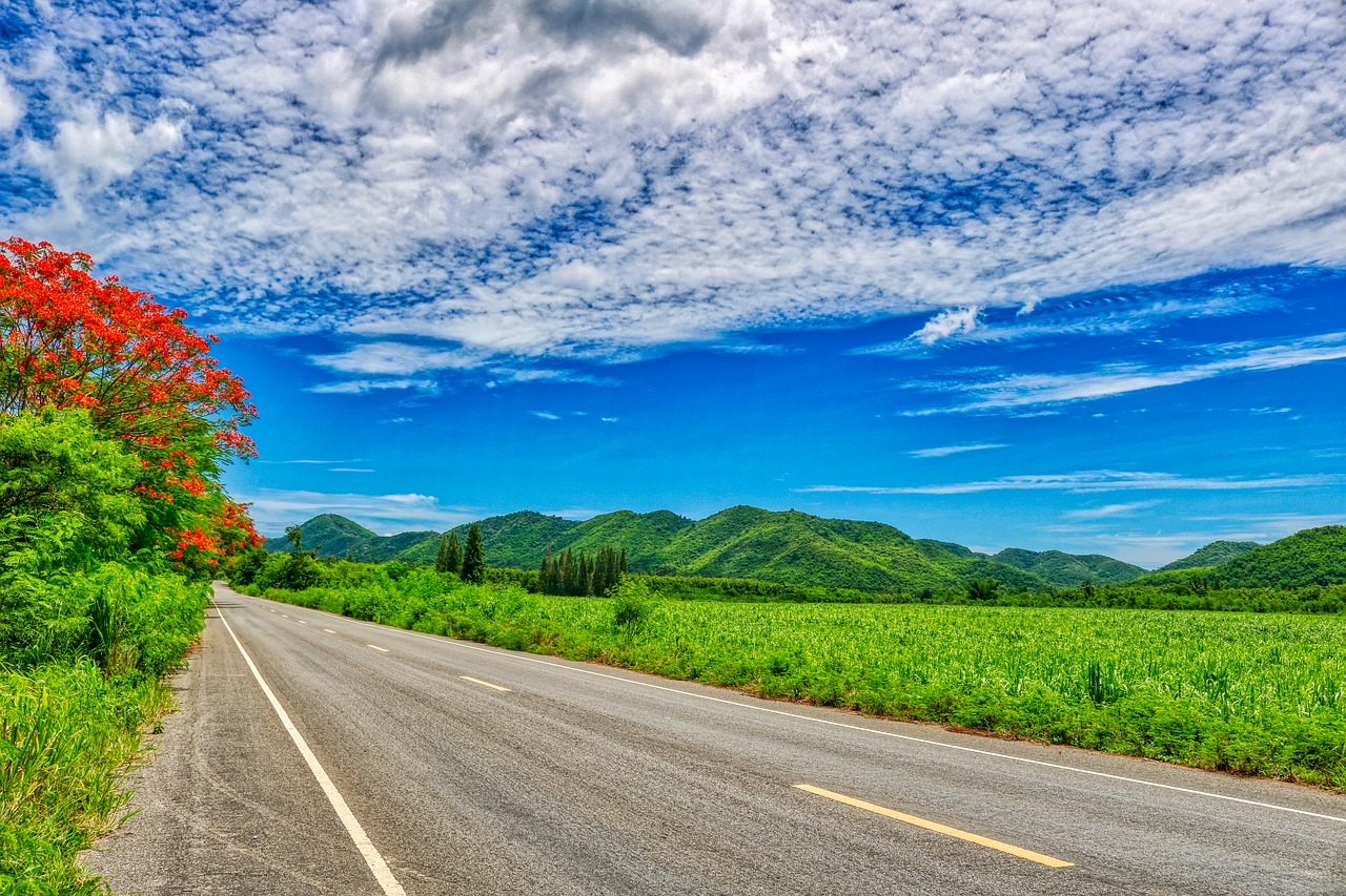 Asphalt Road Landscape Wallpapers