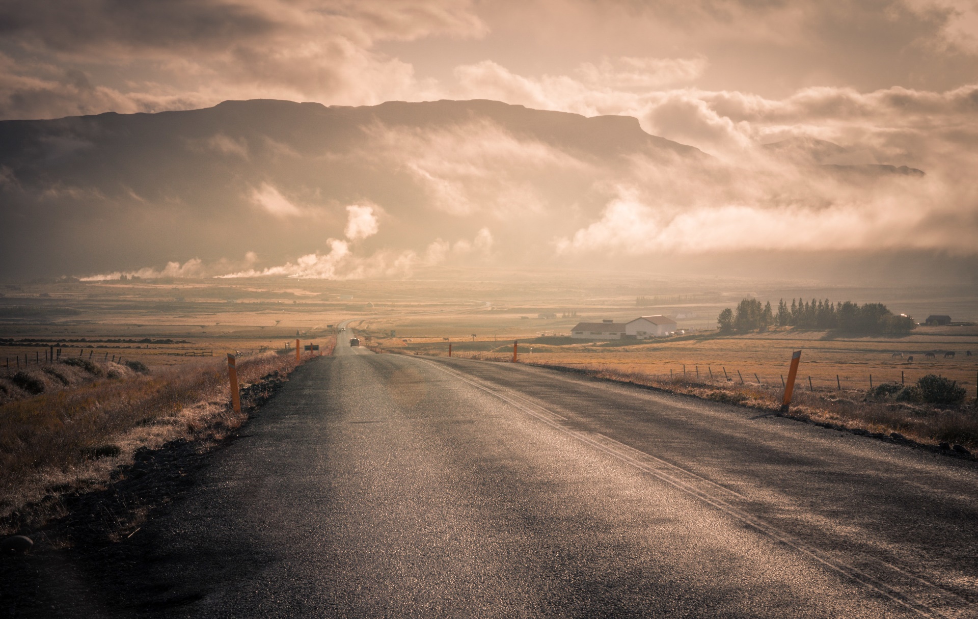 Asphalt Road Landscape Wallpapers