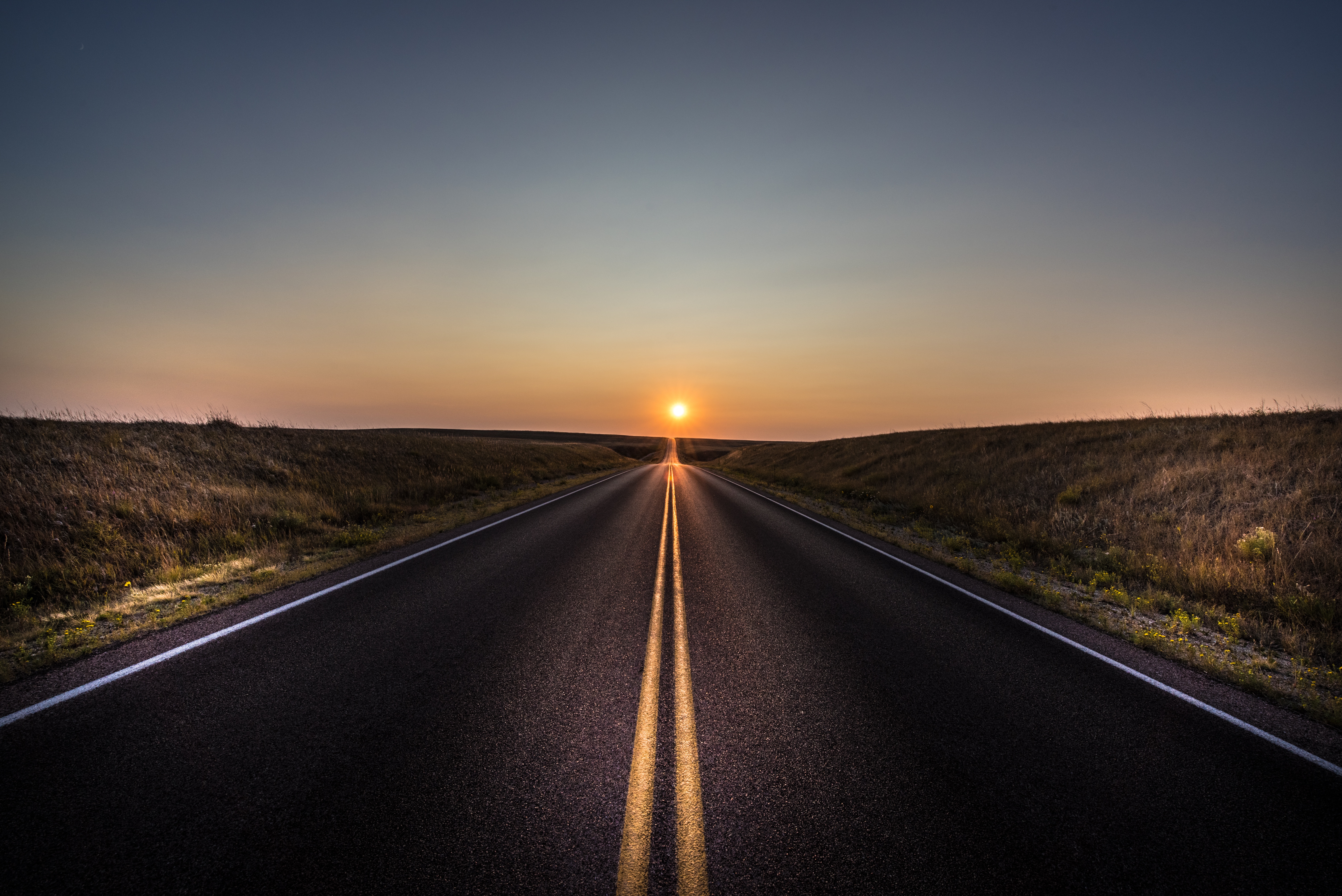 Asphalt Road Landscape Wallpapers