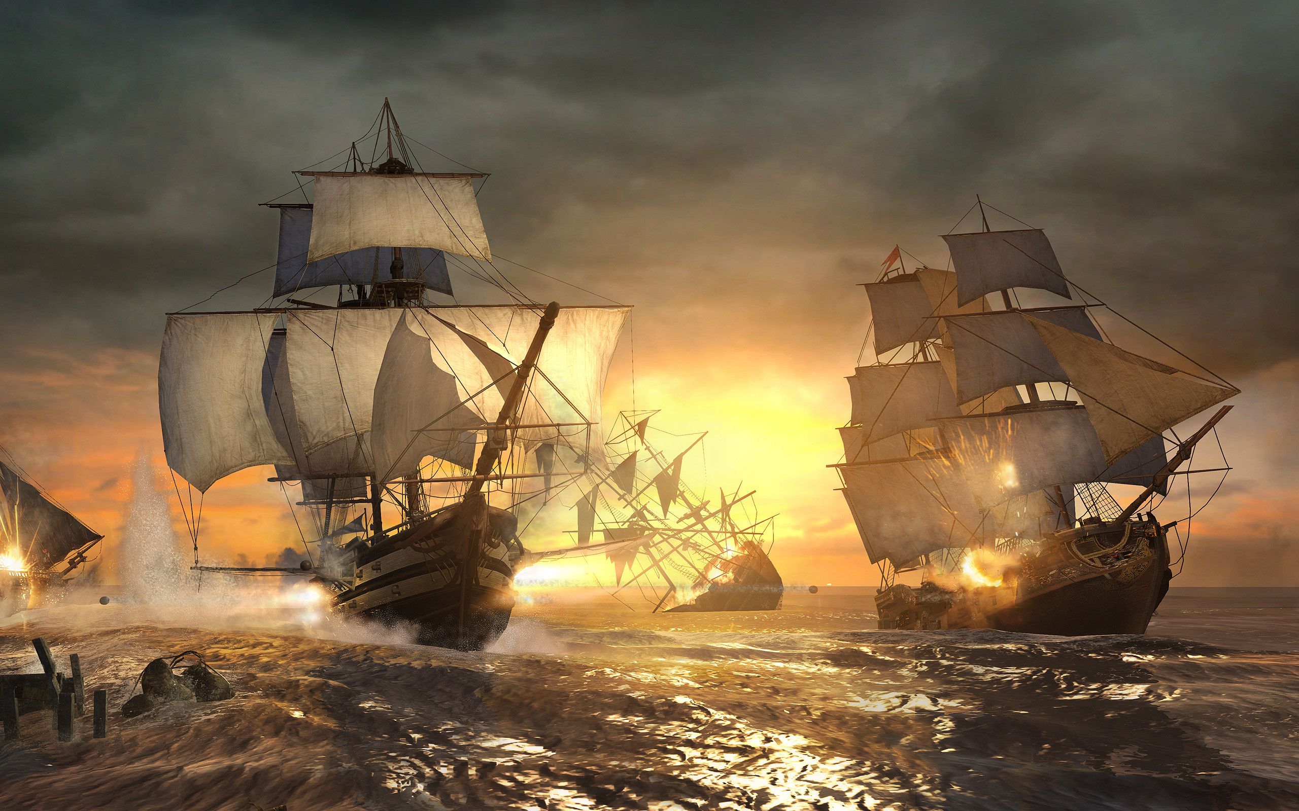 assassins creed 4 black flag ship combat Wallpapers