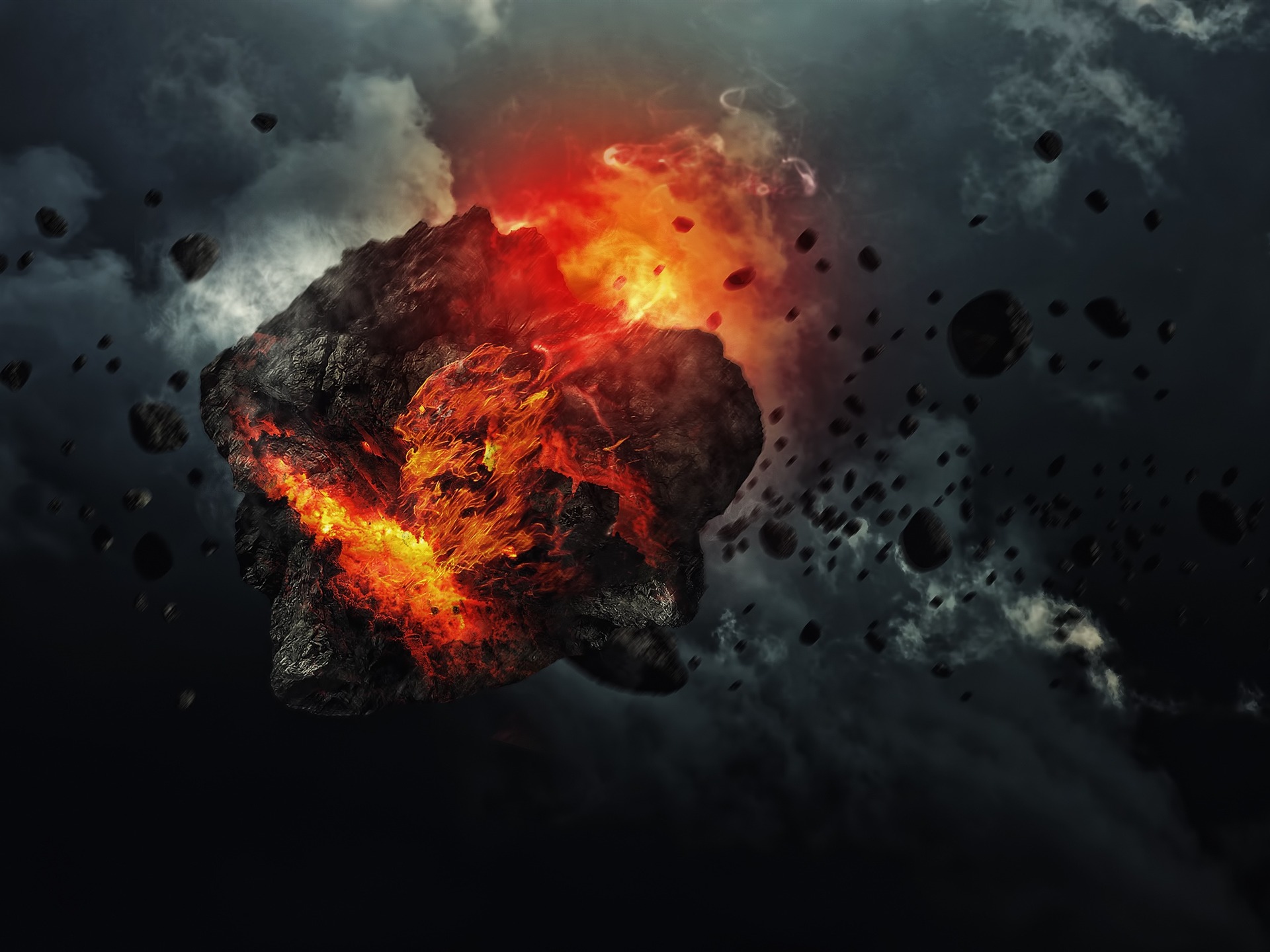 Asteroid Planet Explosion Wallpapers