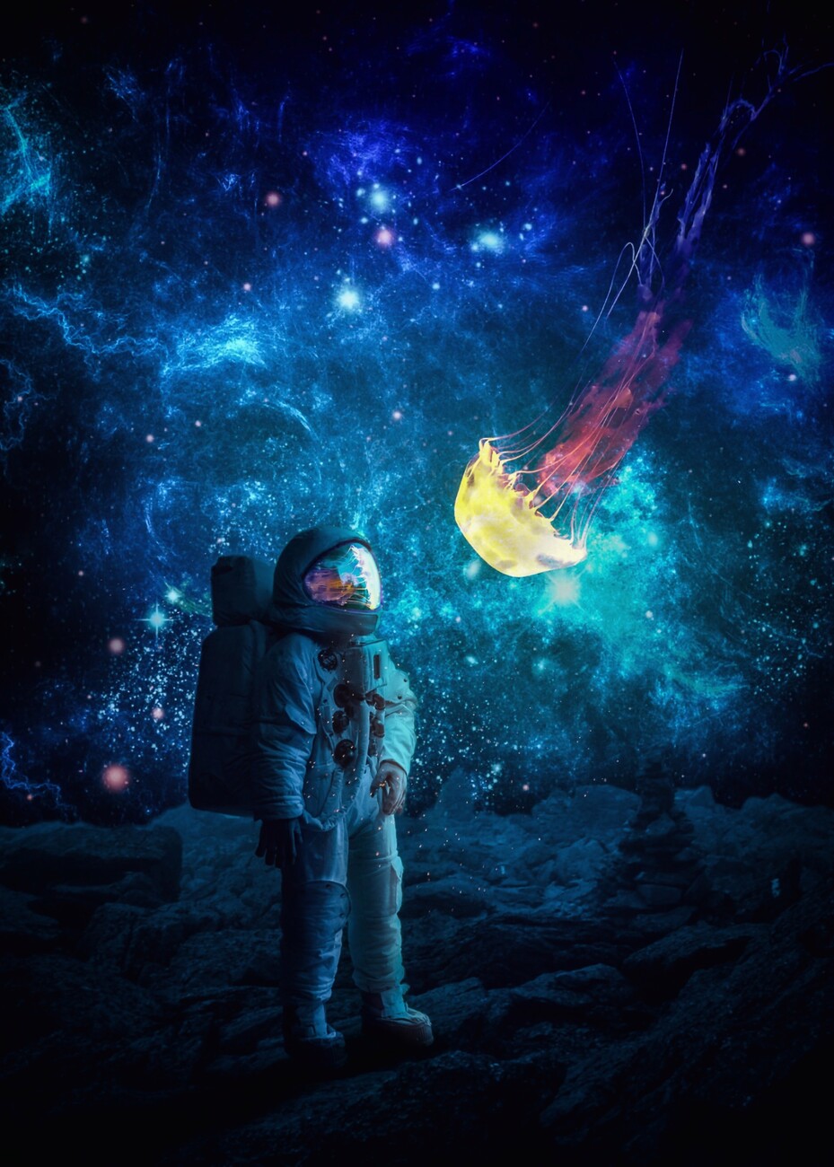 Astronaut Coming From Ufo Space Wallpapers