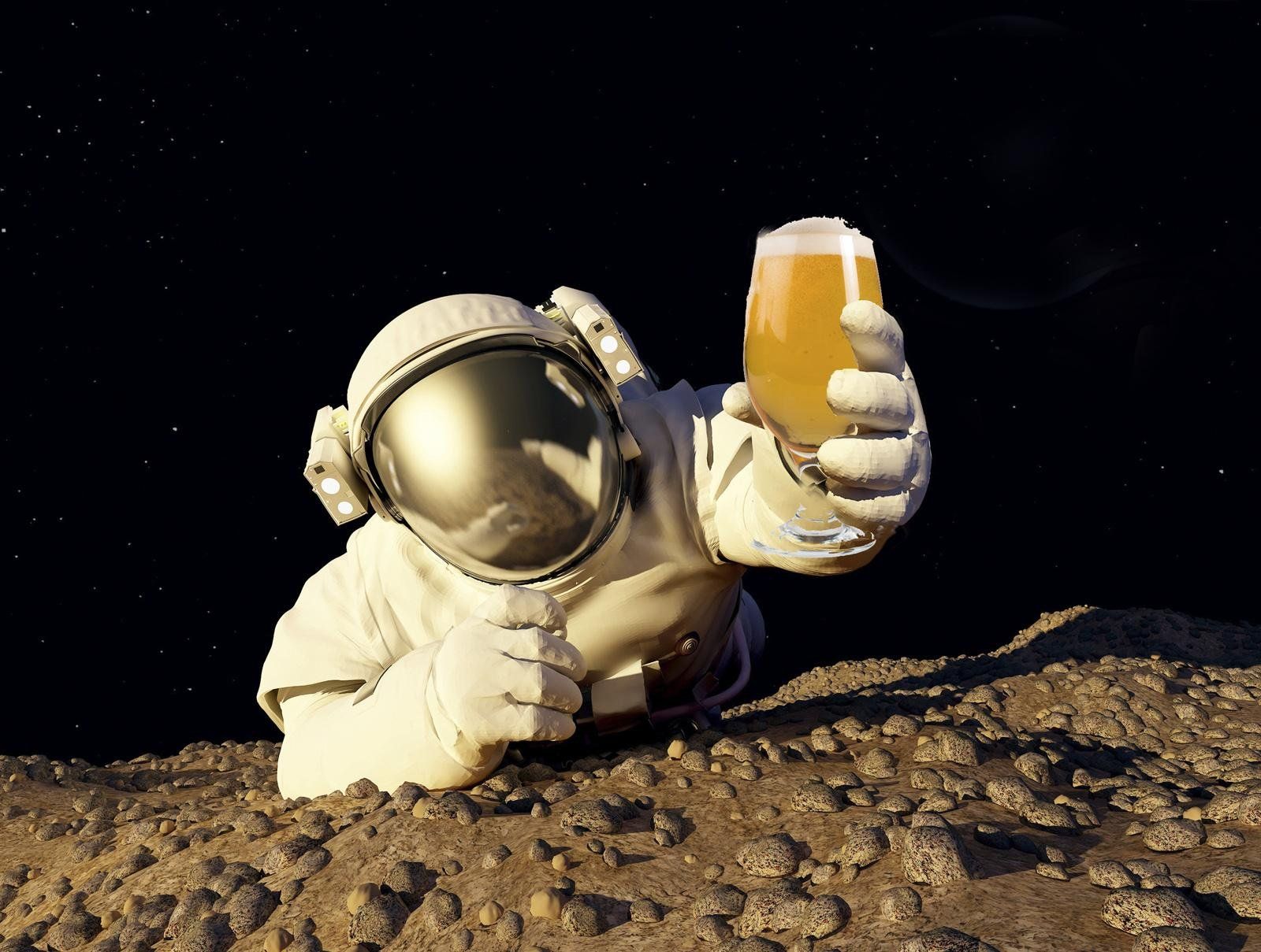 Astronaut Drinking Beer Iphone Wallpapers