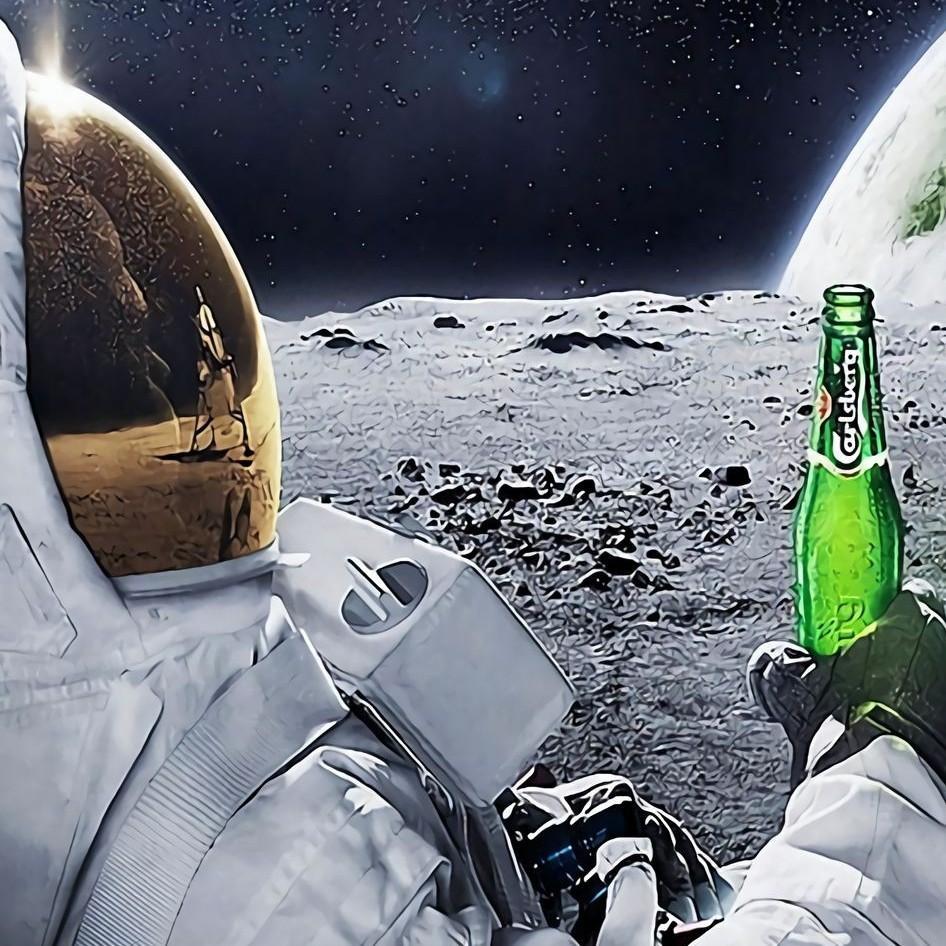 Astronaut Drinking Beer Iphone Wallpapers