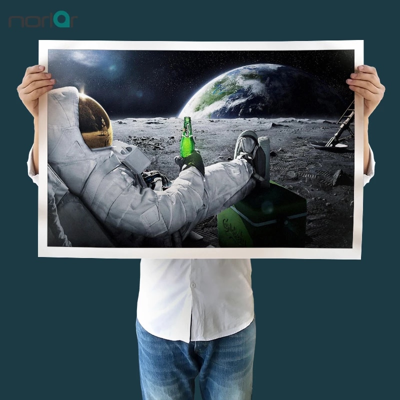 Astronaut Drinking Beer On Moon Wallpapers