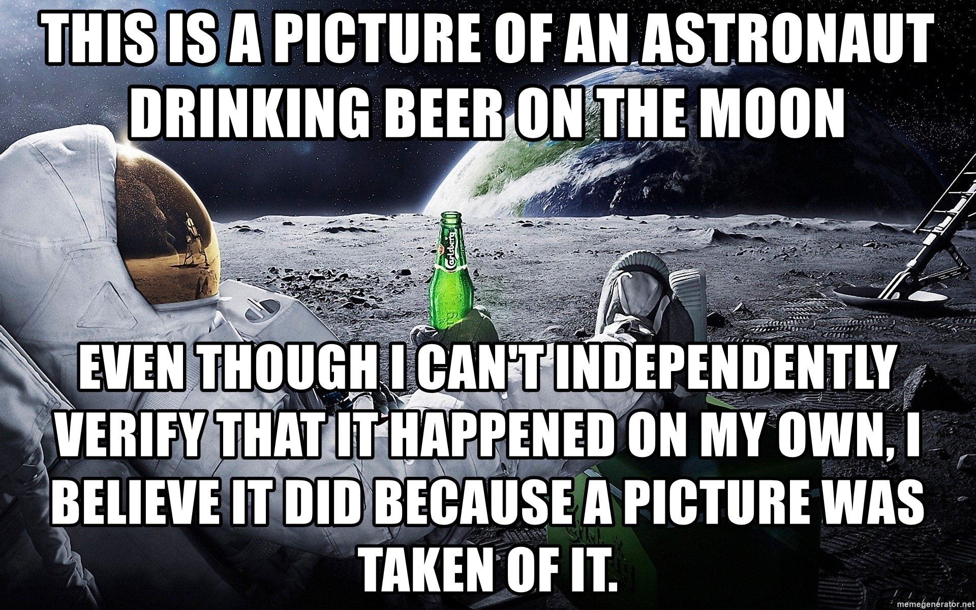 Astronaut Drinking Beer On Moon Wallpapers