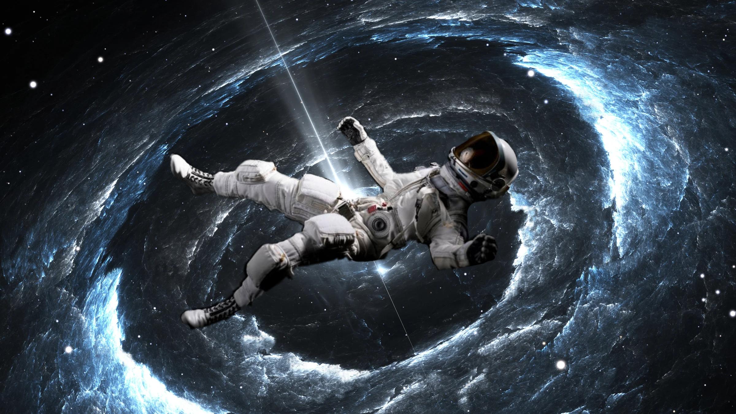 Astronaut Falling In Black Hole Wallpapers