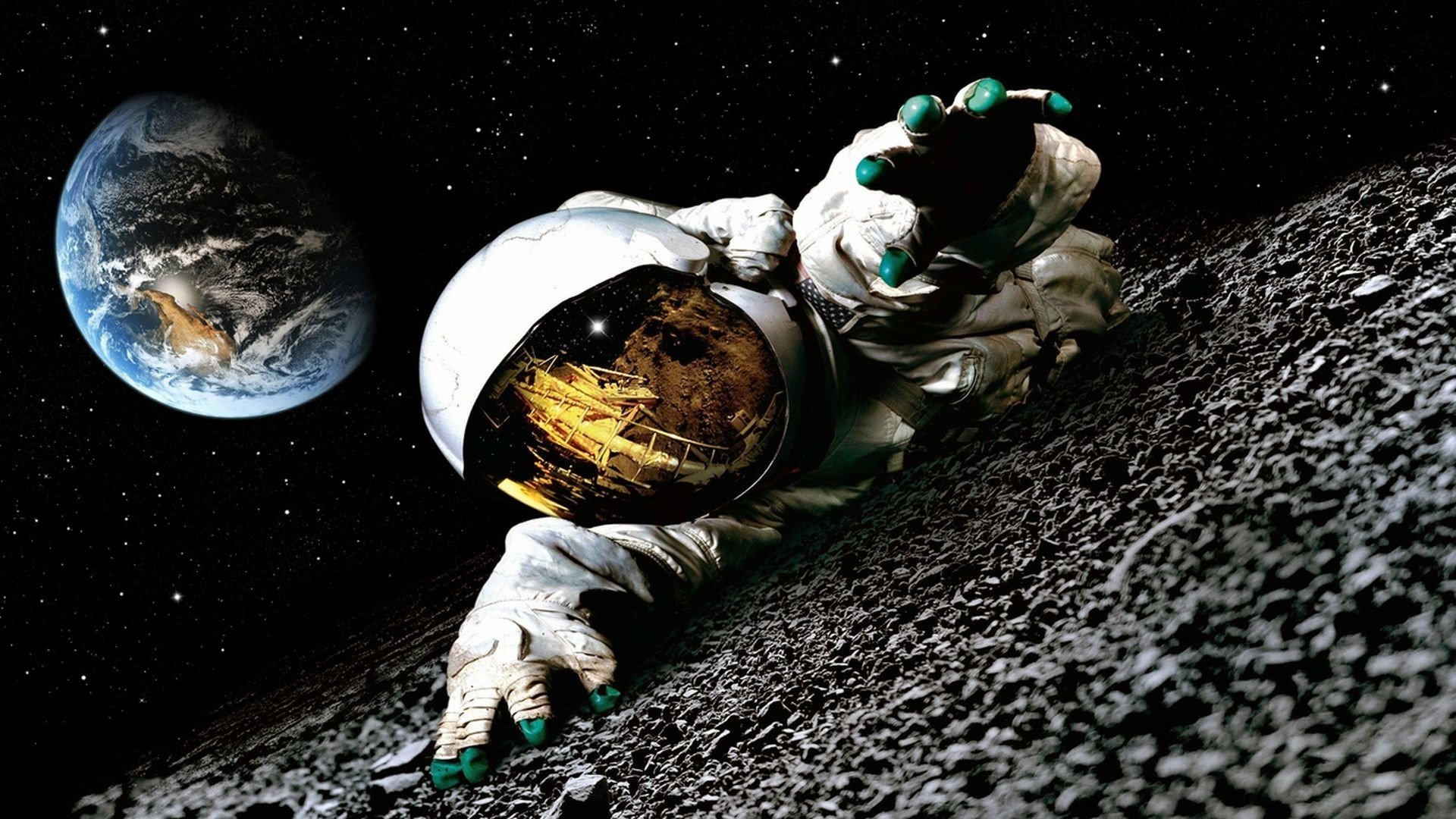 Astronaut On The Moon Wallpapers