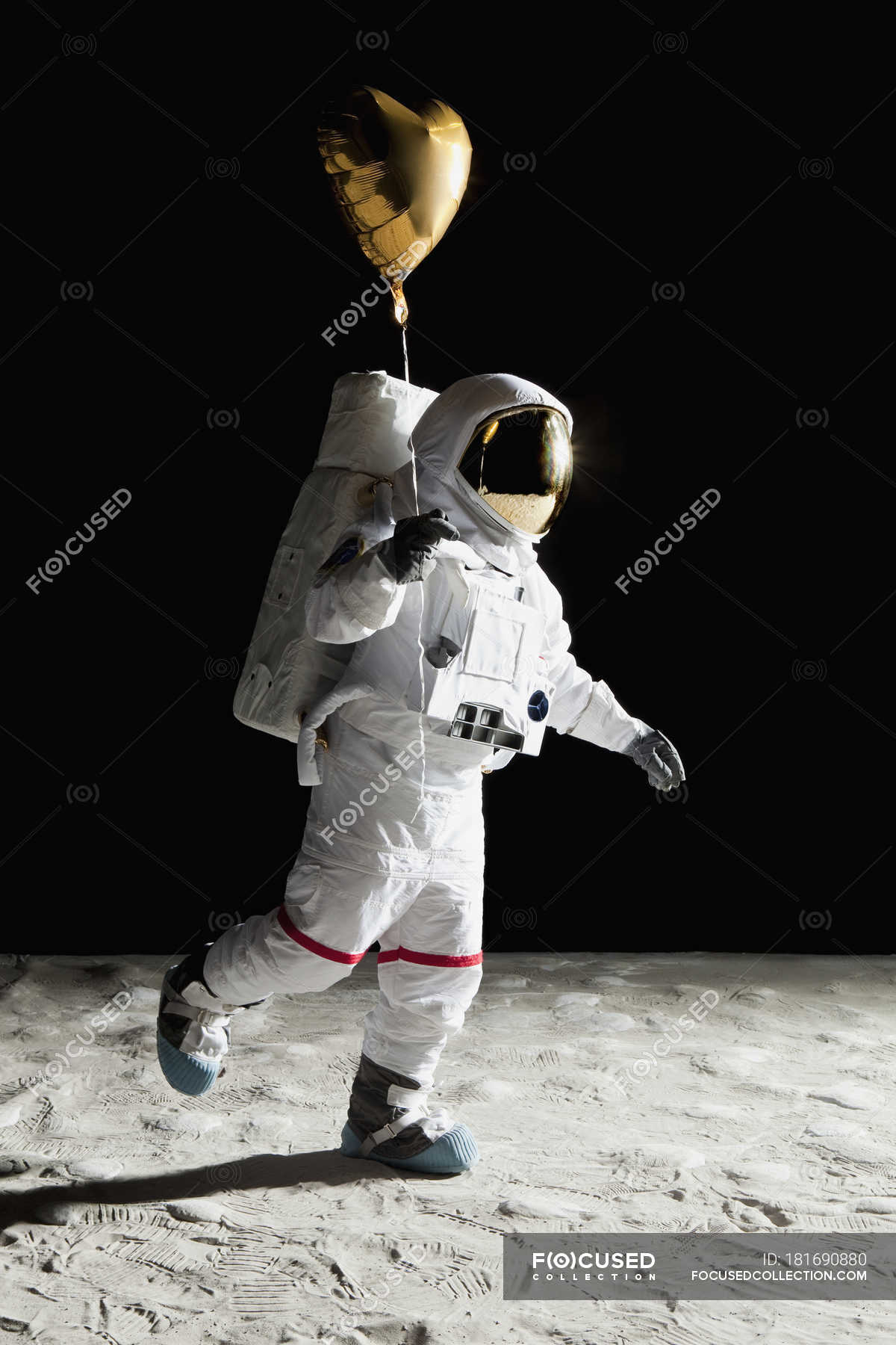 Astronaut With Heart Over Moon Wallpapers