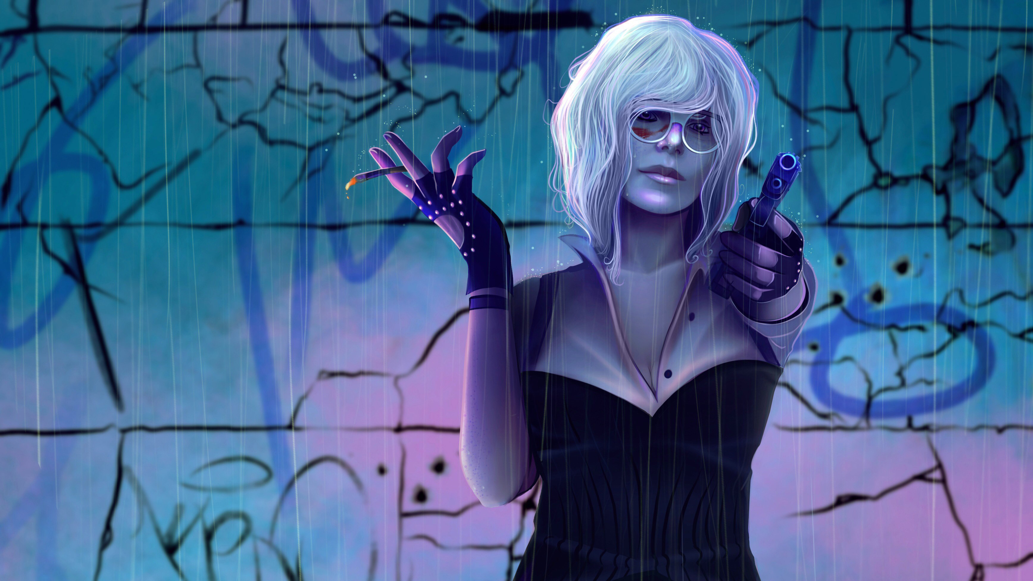 Atomic Blonde Bullet Rain Wallpapers