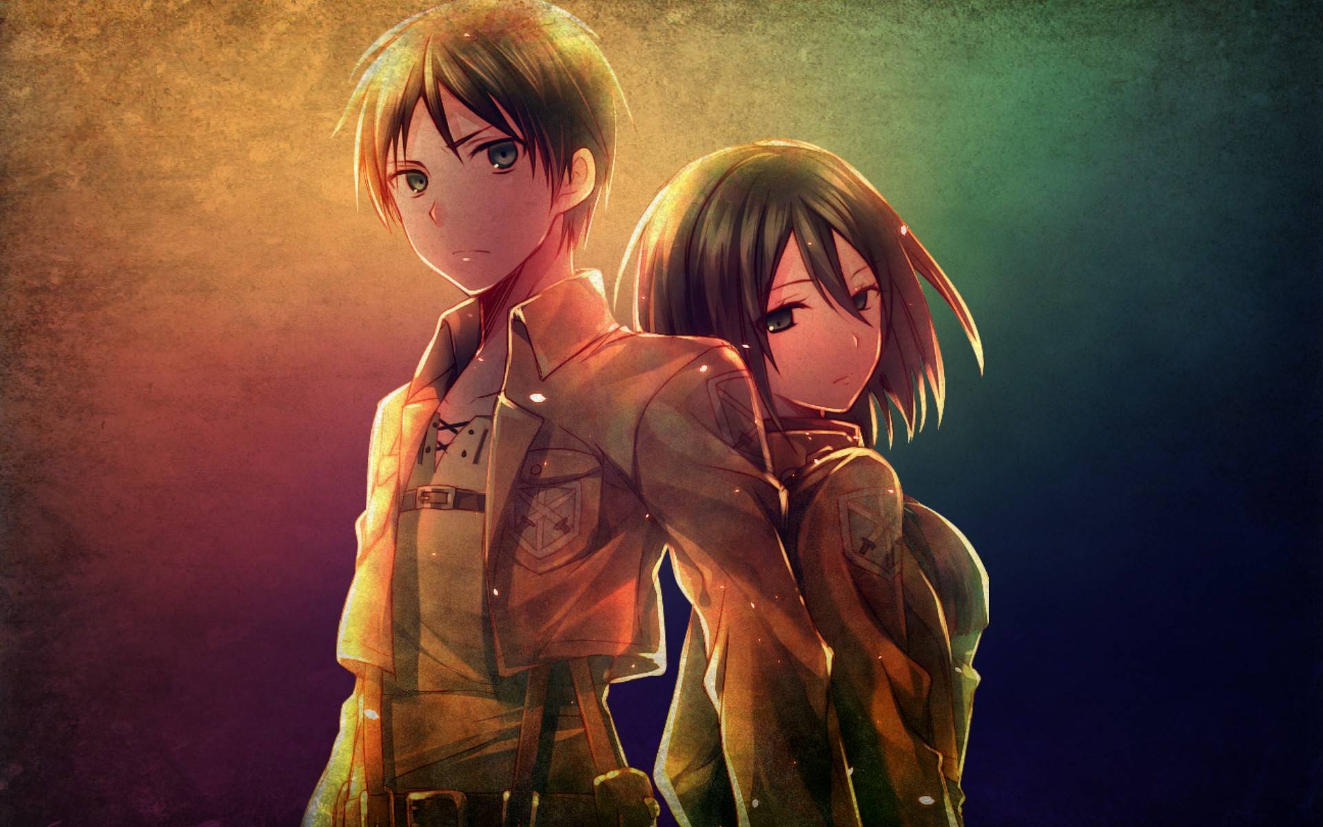 attack on titan eren and mikasa Wallpapers