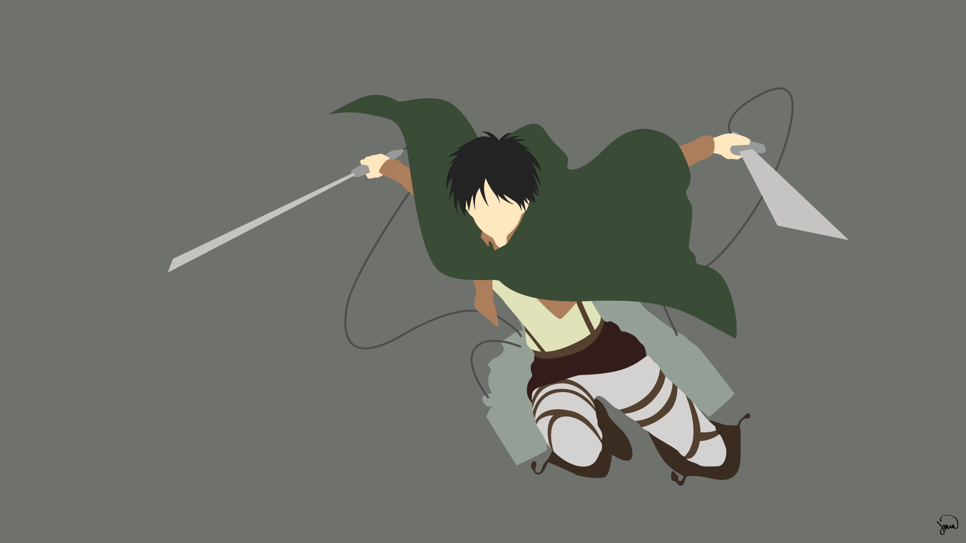 attack on titan minimalist Wallpapers