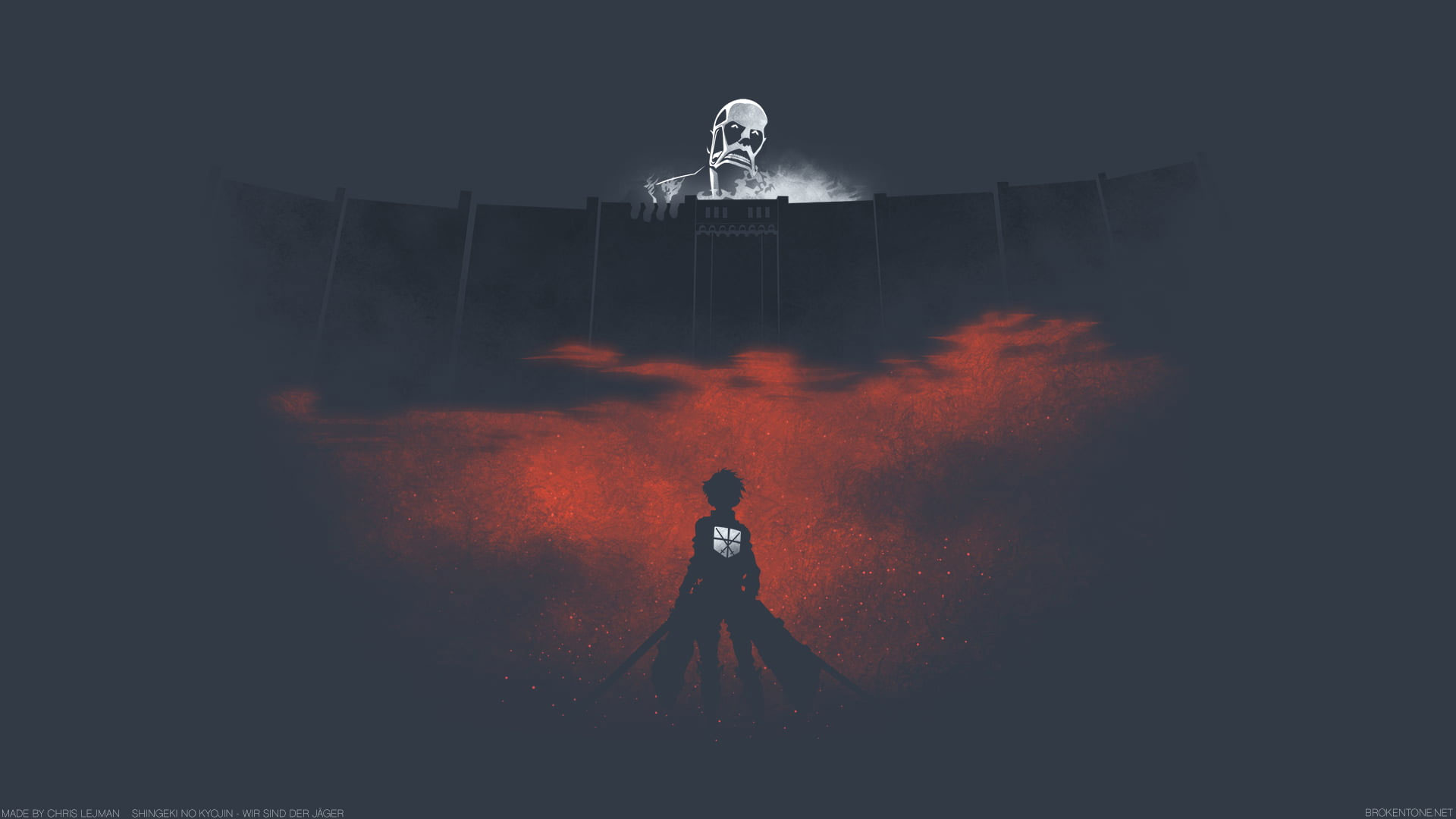 attack on titan minimalist Wallpapers