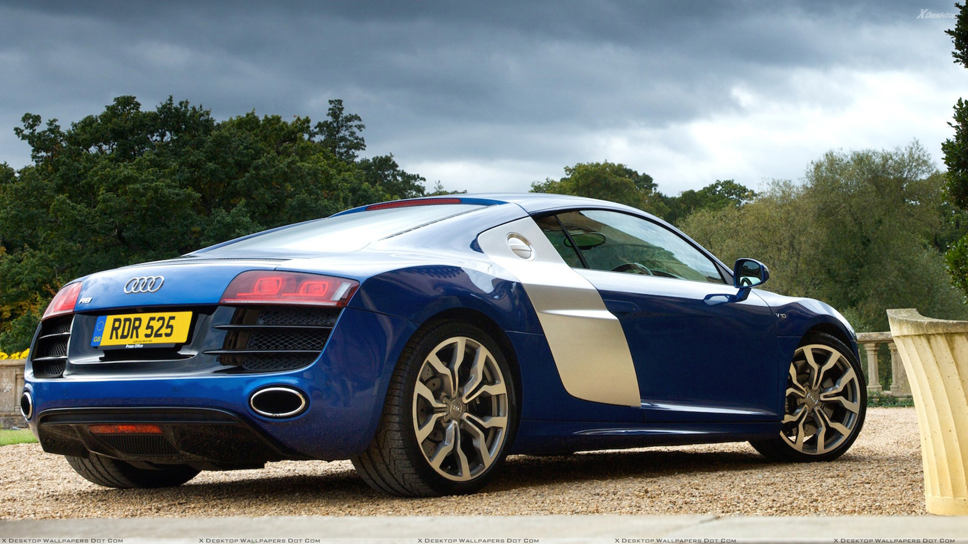 Audi R8 Matte Blue Wallpapers