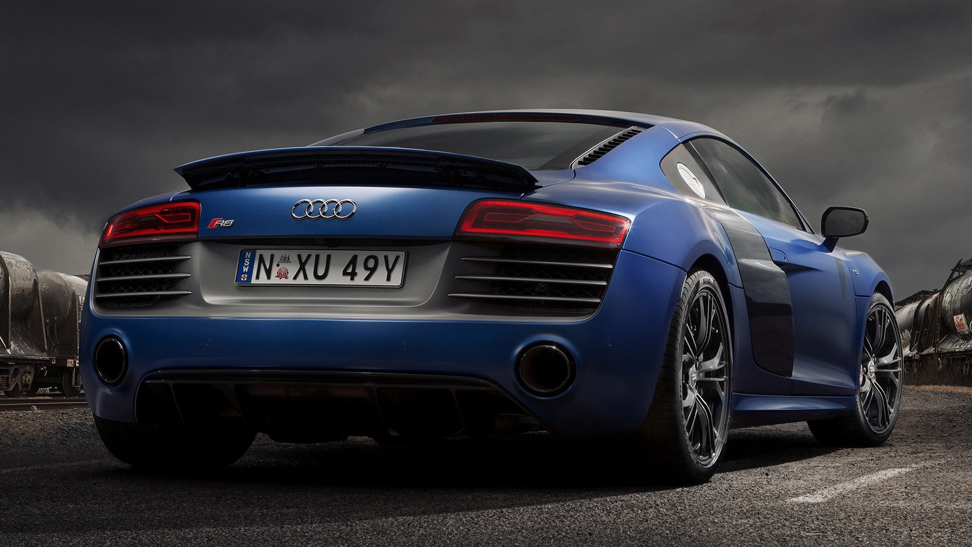 Audi R8 Matte Blue Wallpapers