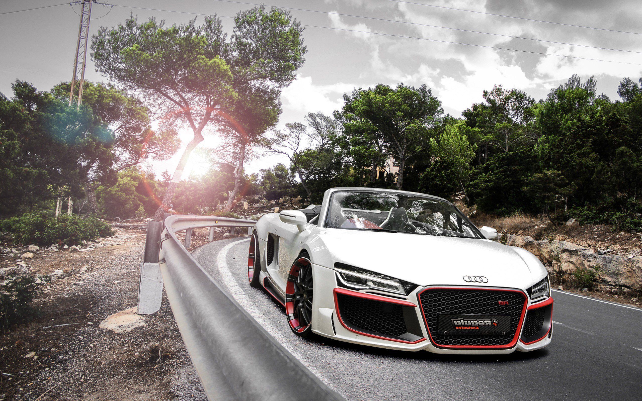 Audi R8 Spyder V10 Plus 4K Side View 2017 Wallpapers