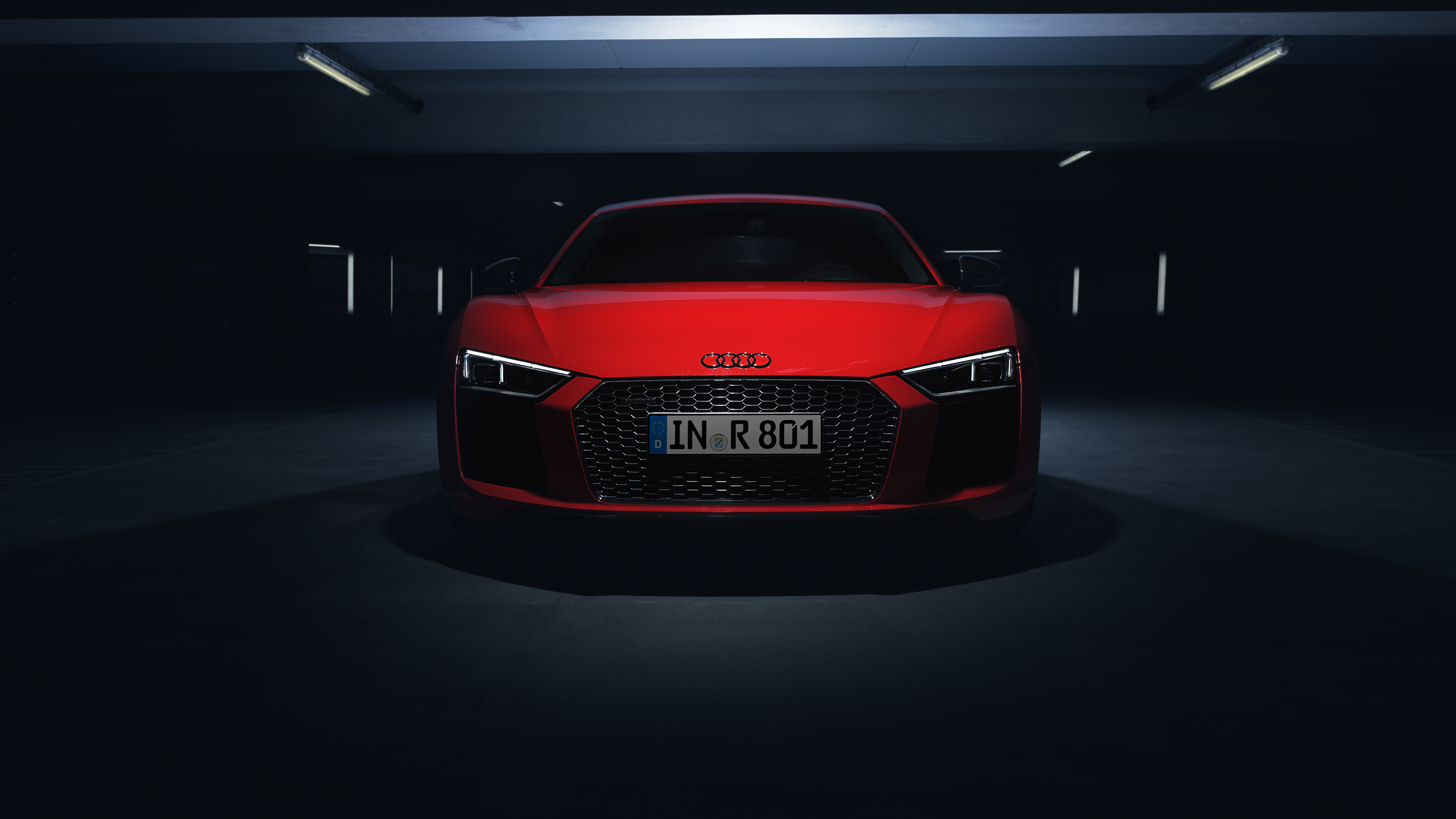 Audi R8 Spyder V10 Plus 4K Side View 2017 Wallpapers