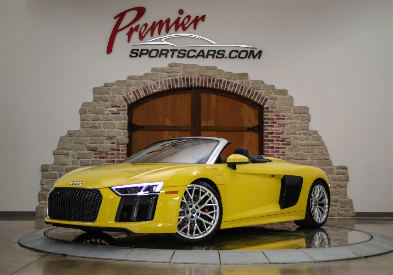 Audi R8 Spyder V10 Plus 4K Side View 2017 Wallpapers