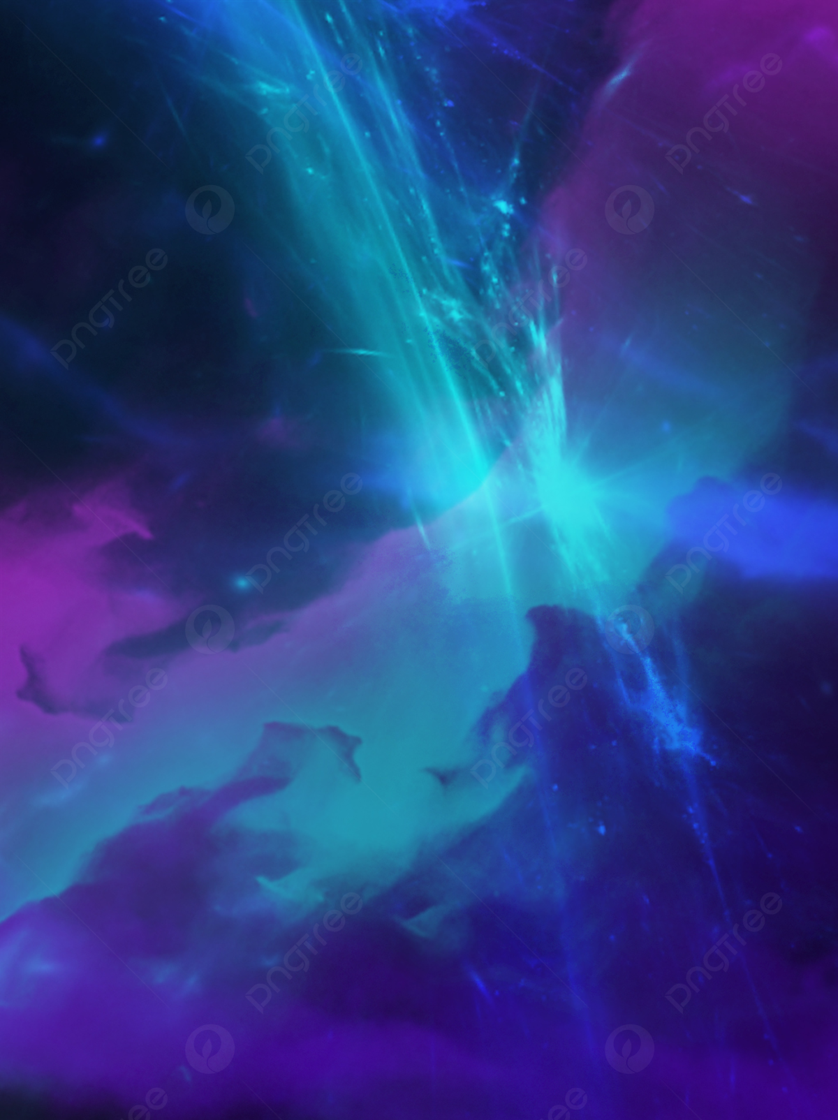 Aurora Blue N Pink 4K Wallpapers