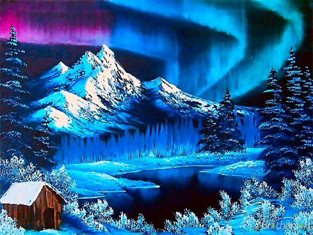 Aurora Borealis At Winter Wallpapers