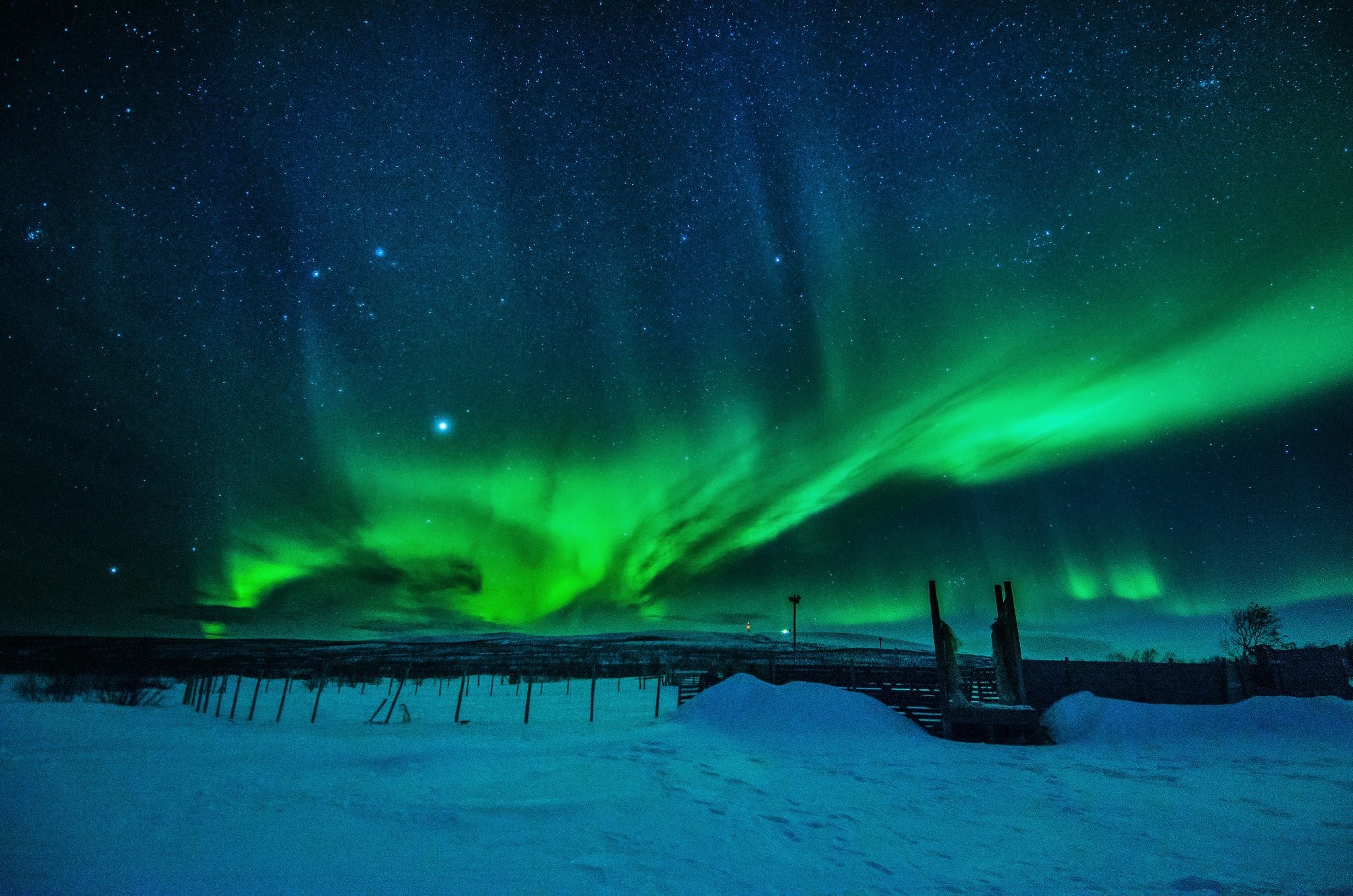 Aurora Borealis At Winter Wallpapers