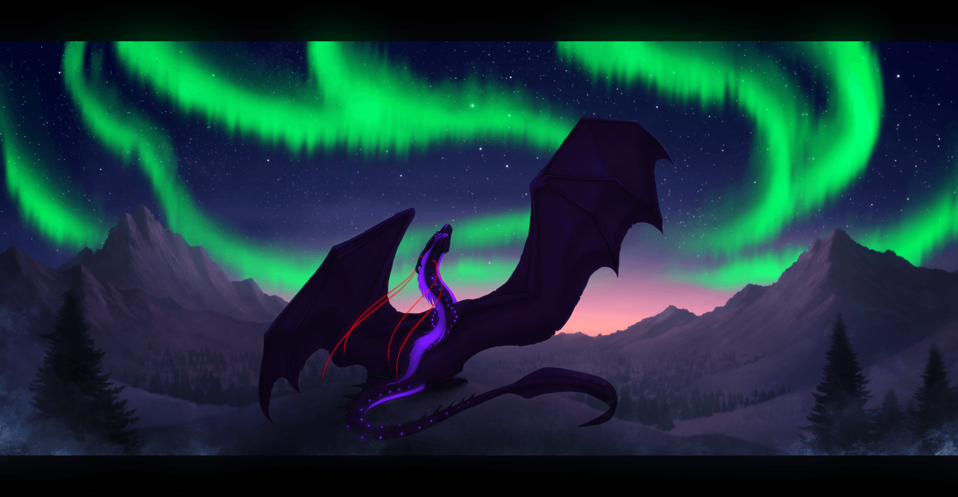 Aurora Dragons Wallpapers