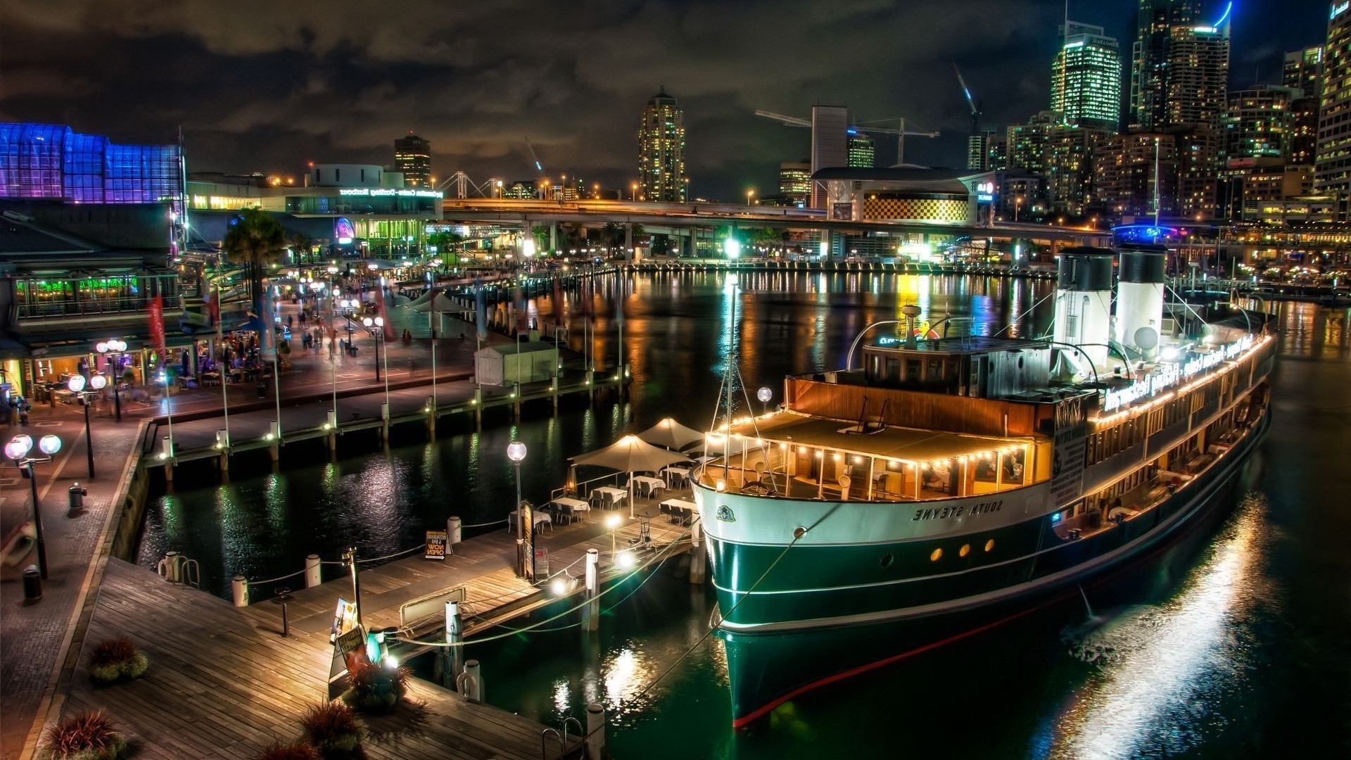 Australia Buildings Lights At Night Wallpapers