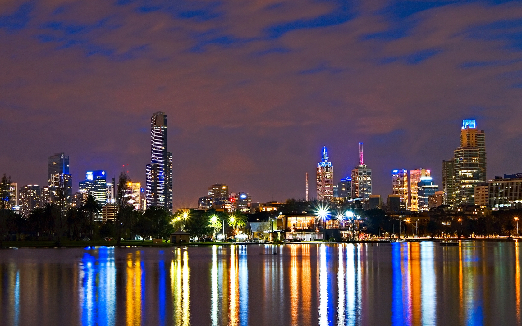 Australia Buildings Lights At Night Wallpapers