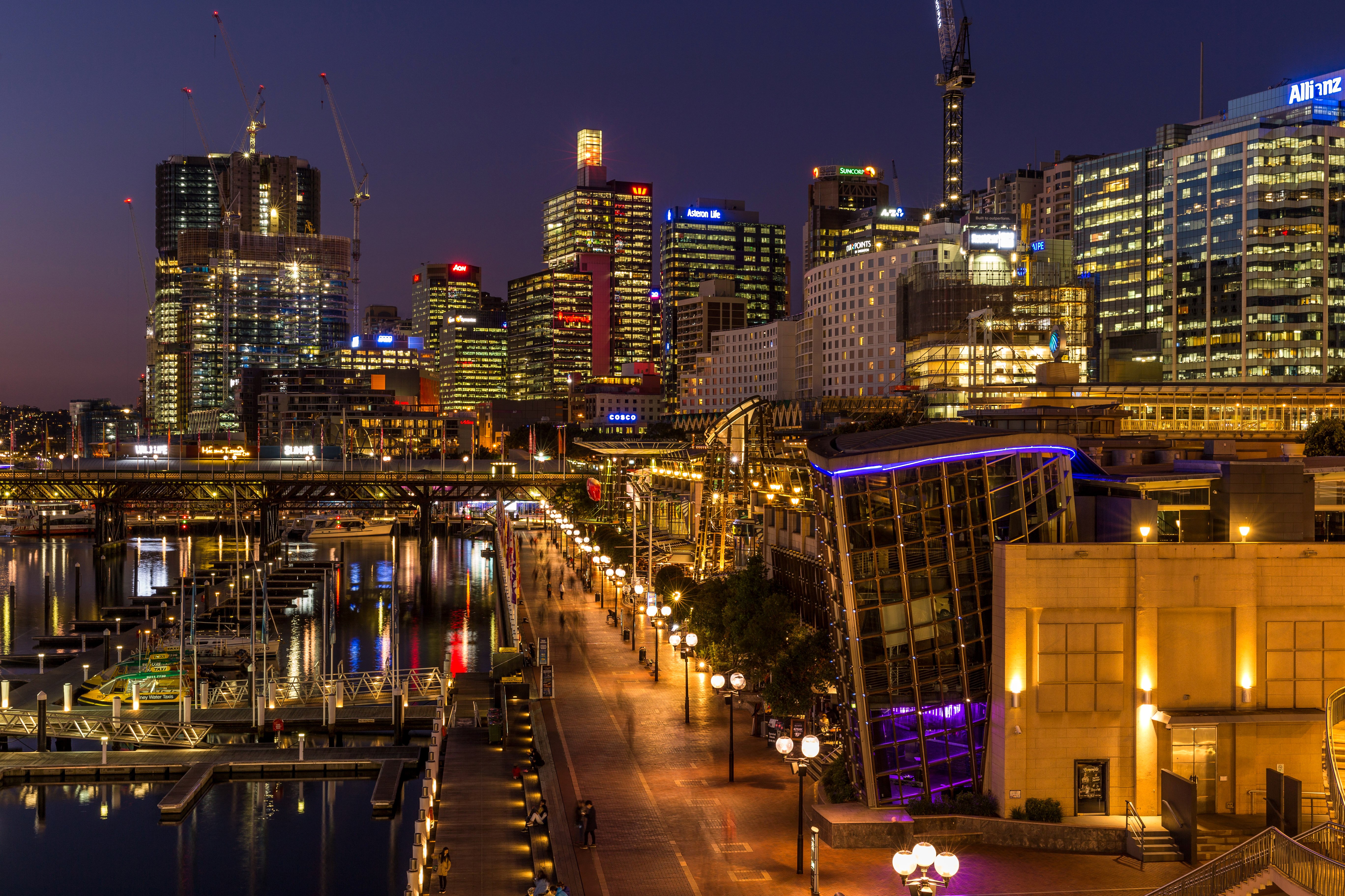 Australia Buildings Lights At Night Wallpapers