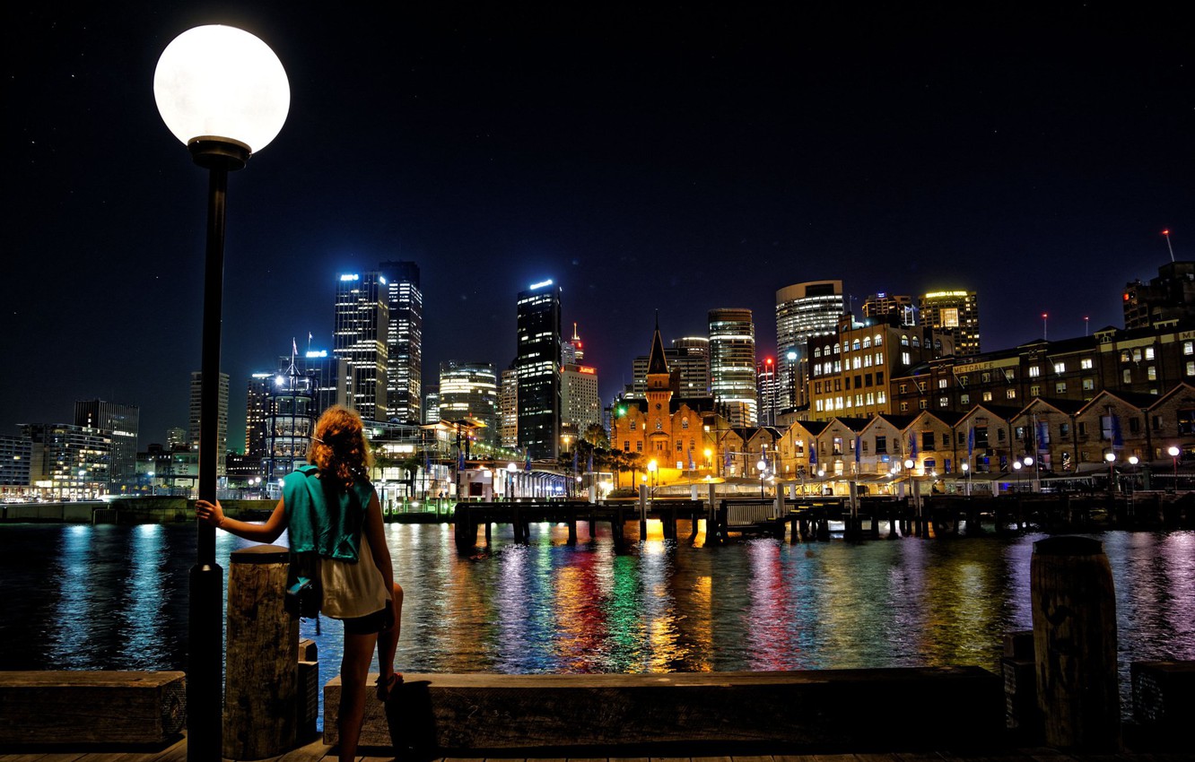 Australia Buildings Lights At Night Wallpapers