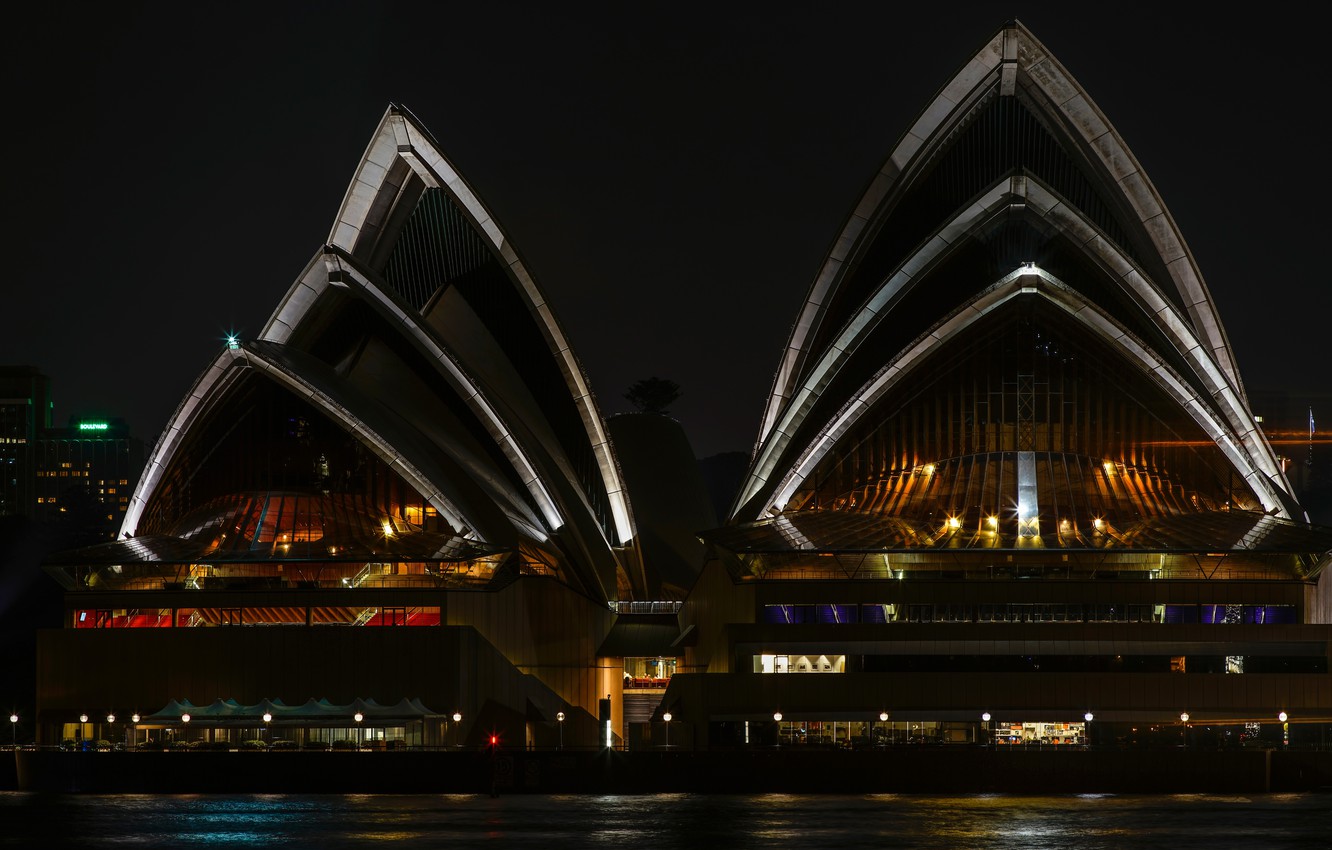 Australia Buildings Lights At Night Wallpapers