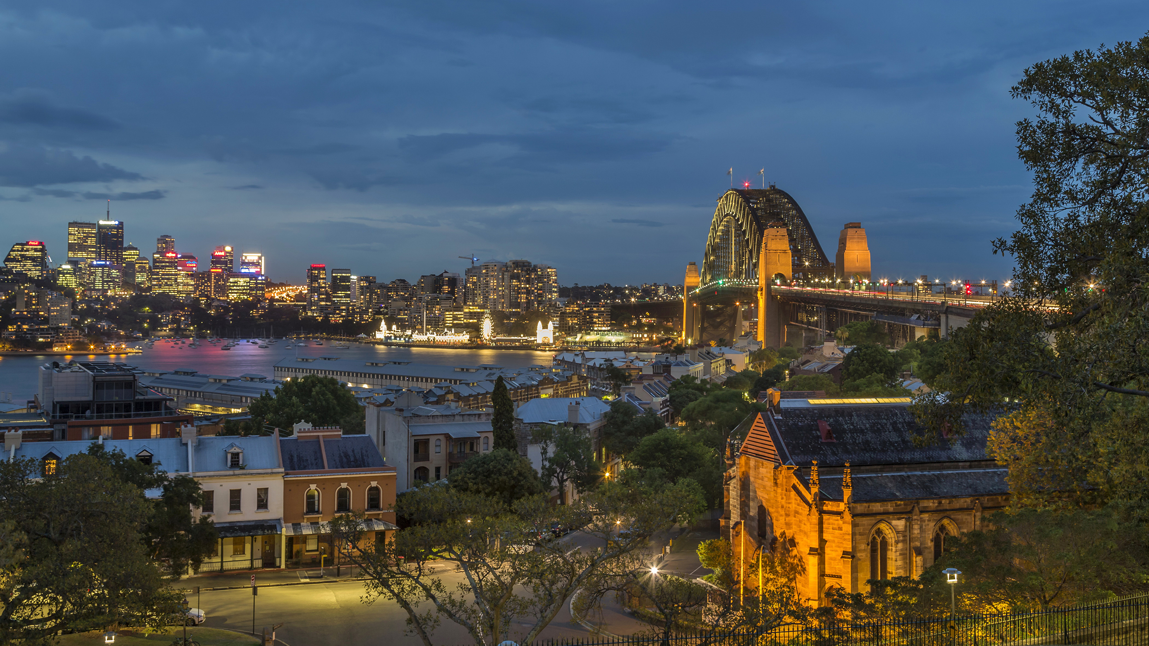 Australia Buildings Lights At Night Wallpapers