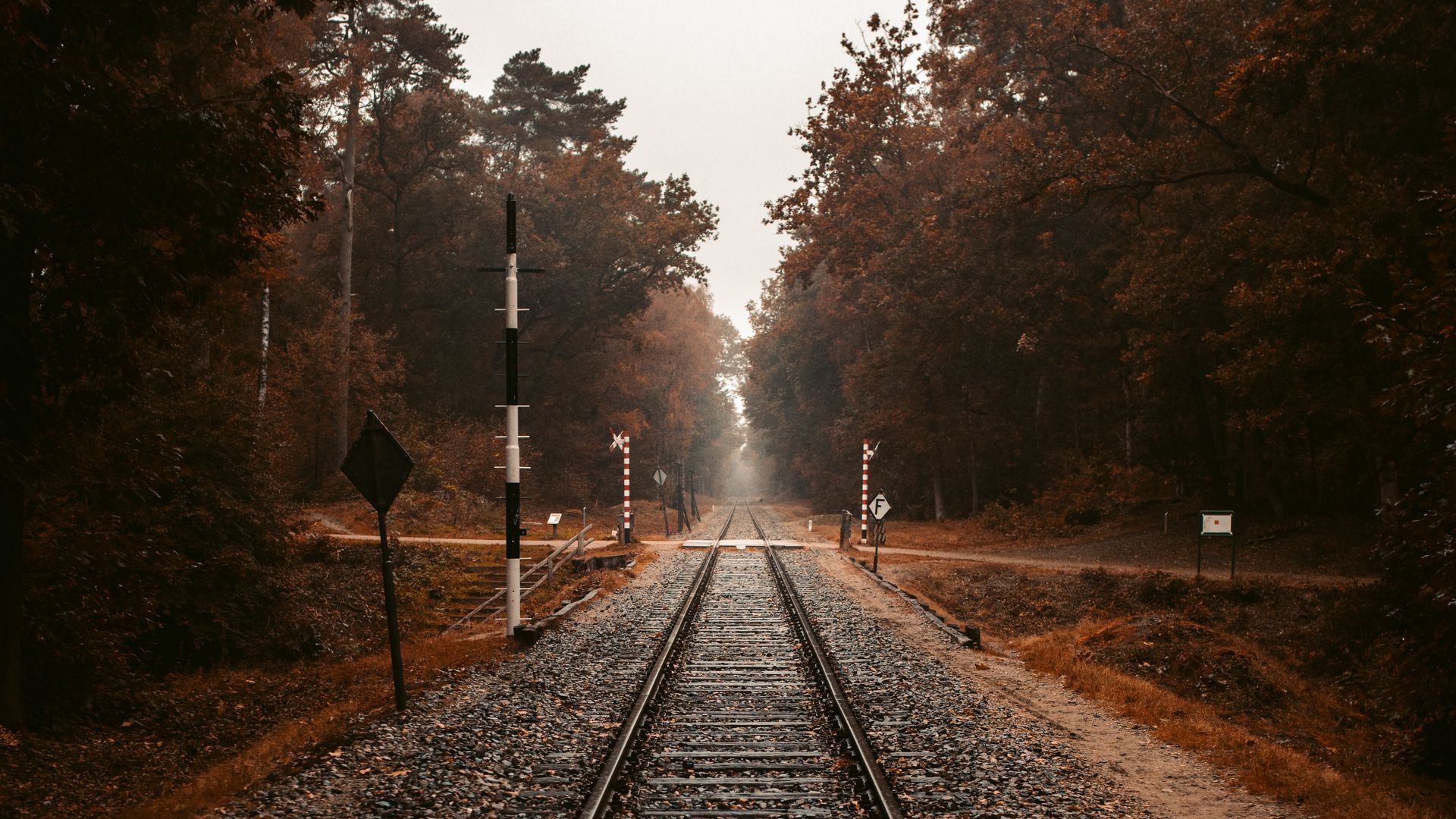 Autumn And Railroad Tracks Wallpapers