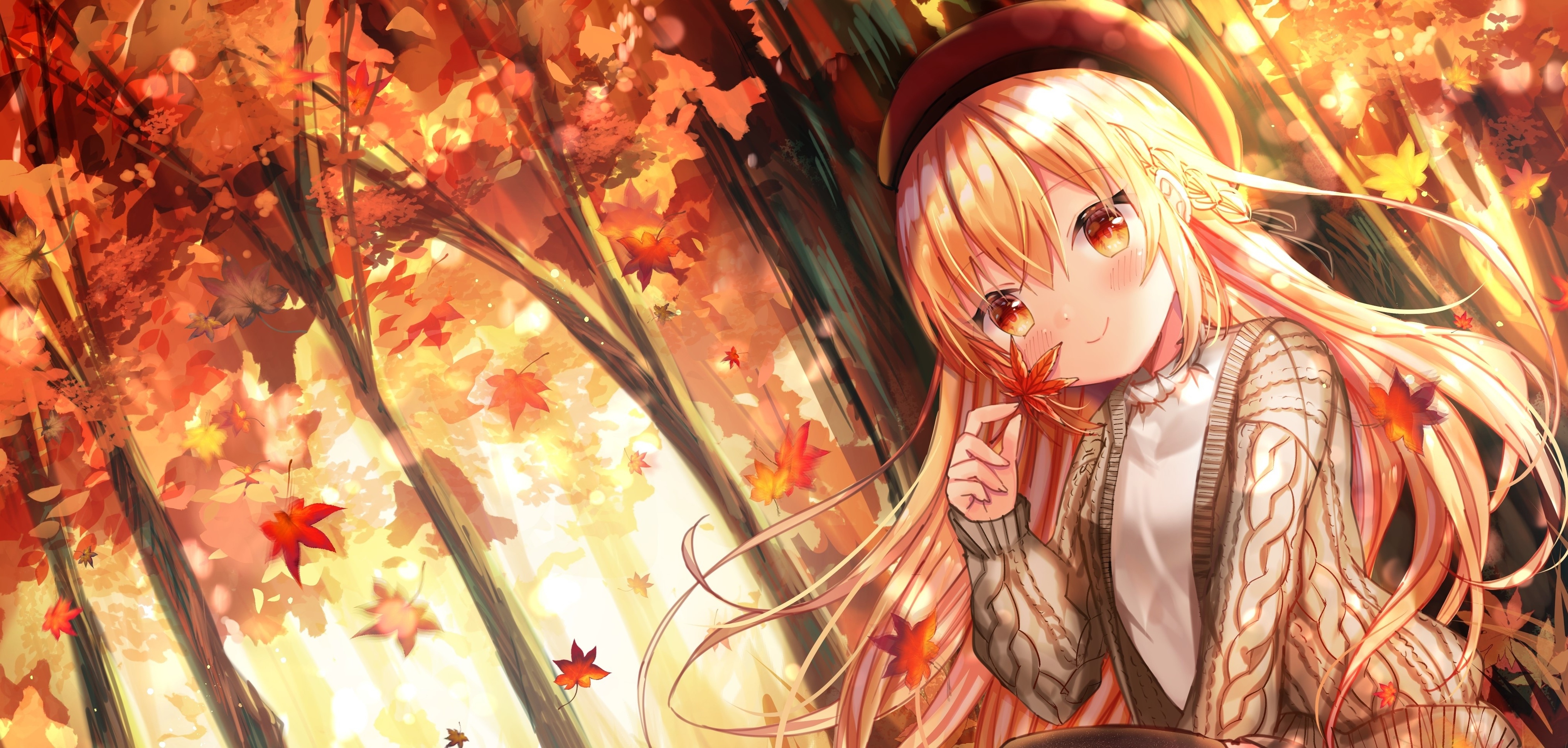 Autumn Anime Girl Wallpapers