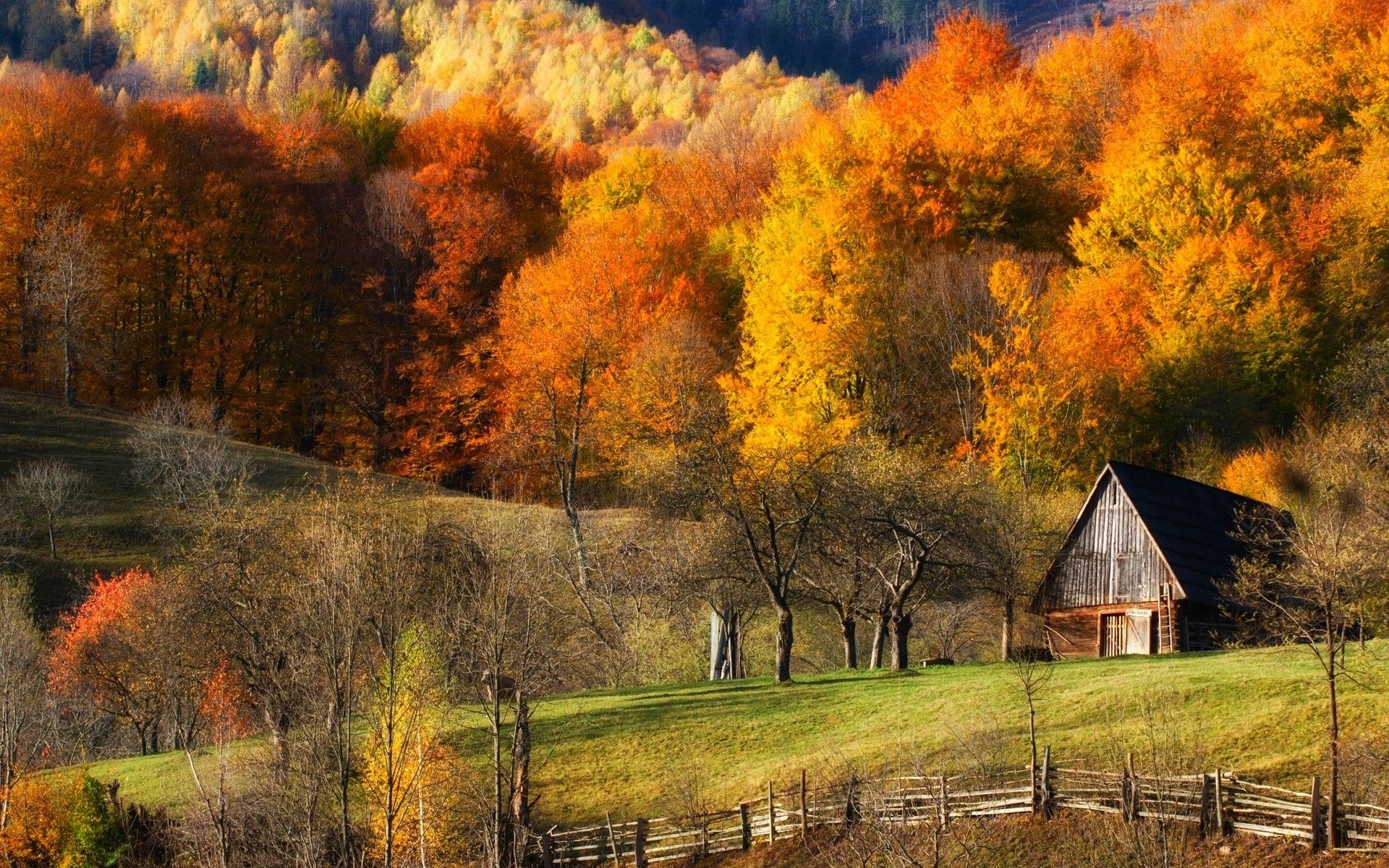 Autumn Barn Wallpapers