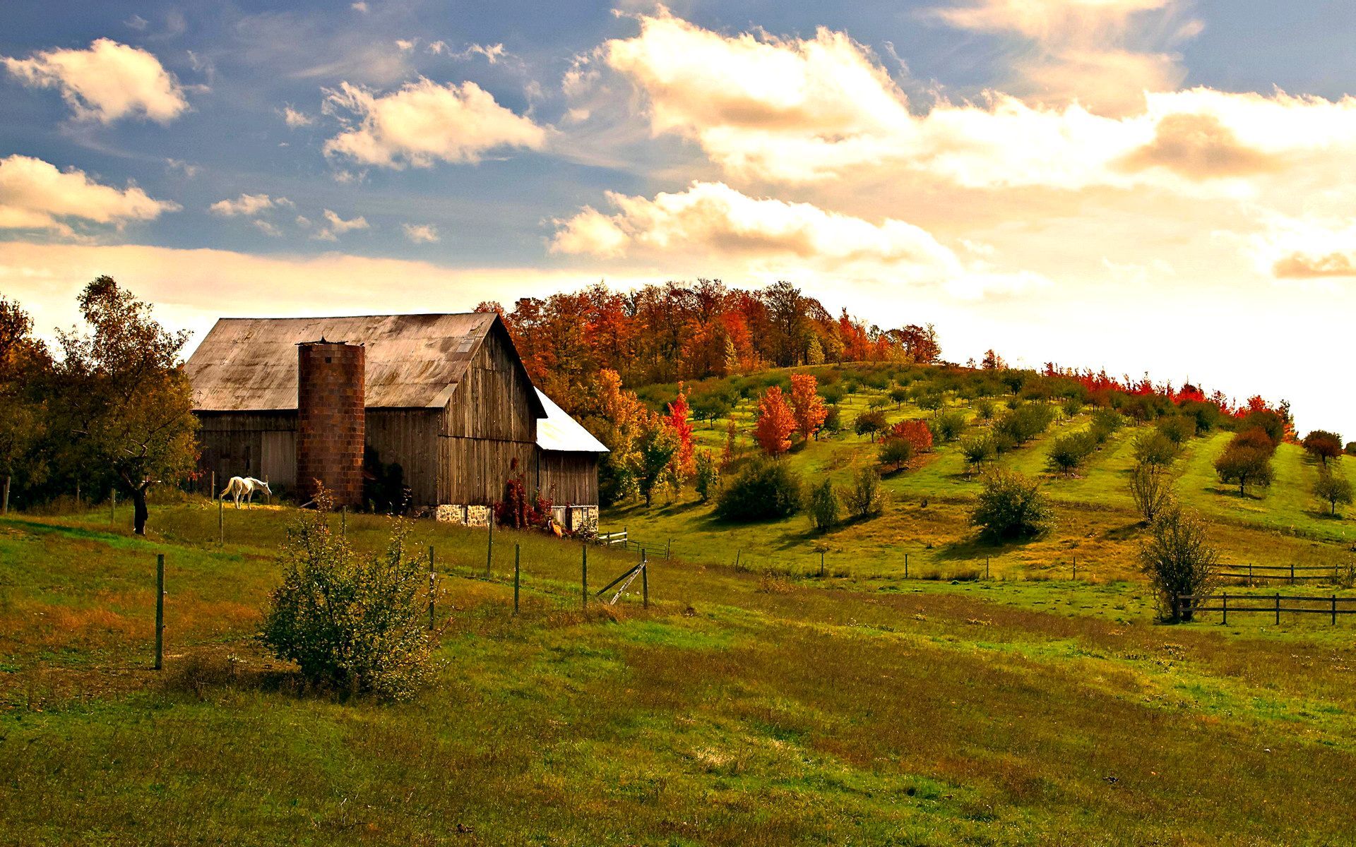 Autumn Barn Wallpapers