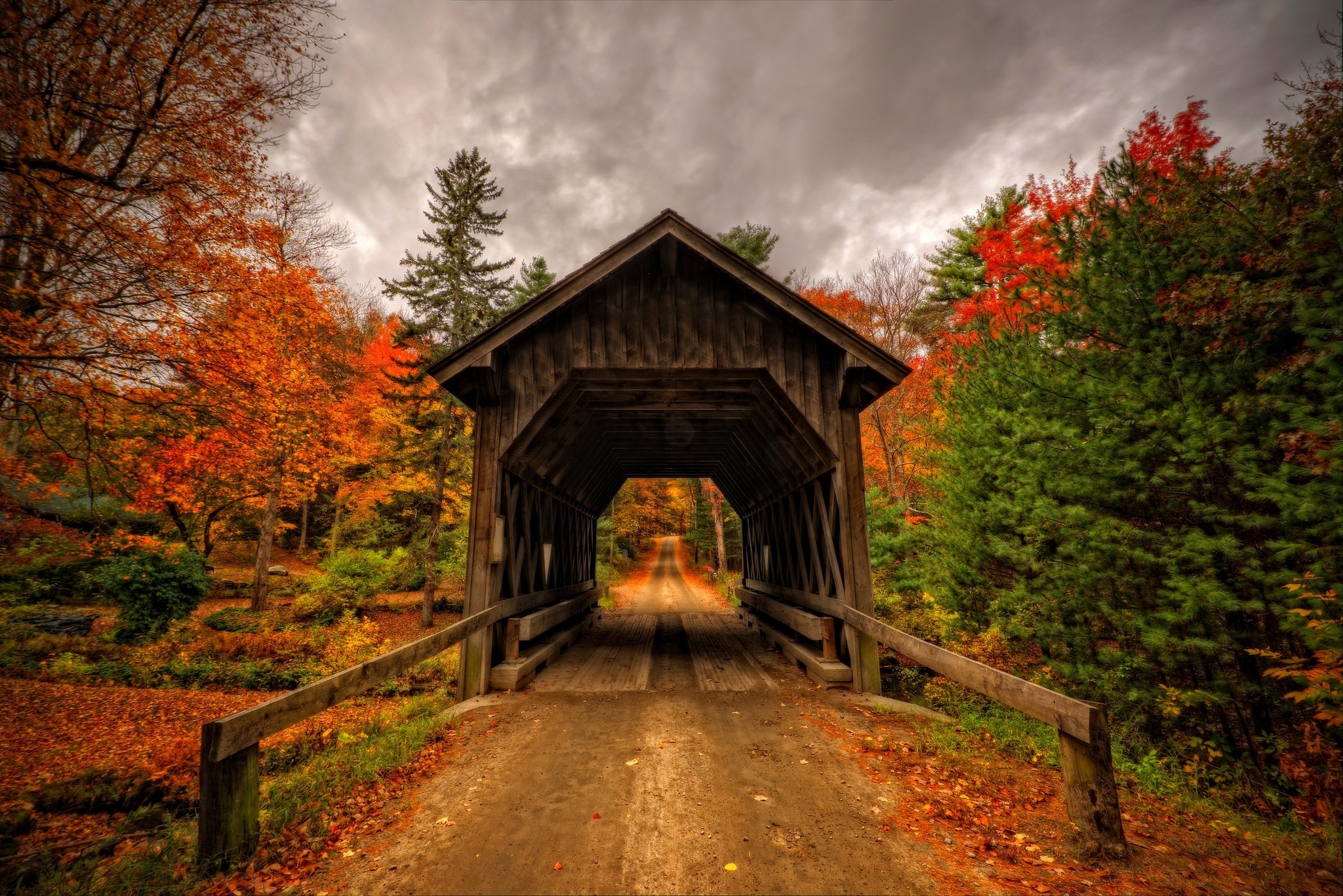 Autumn Bridge Wallpapers