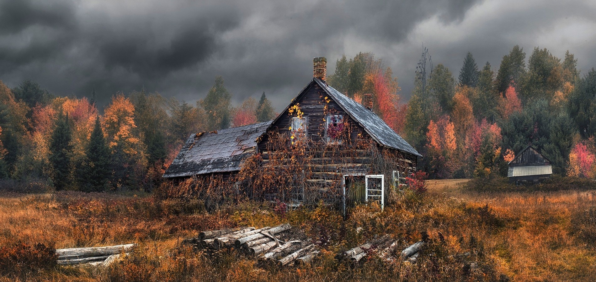 Autumn Cabin Wallpapers