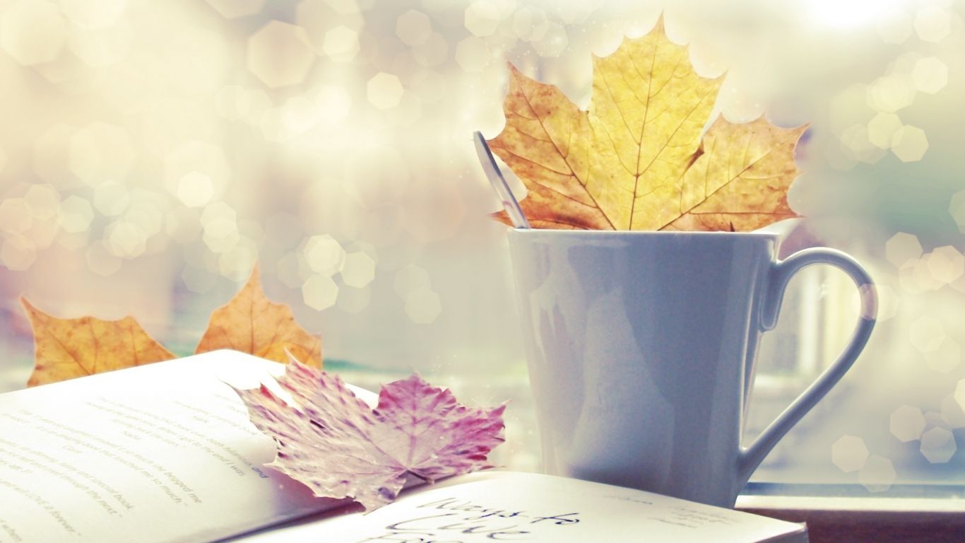 Autumn Coffee Books Wallpapers