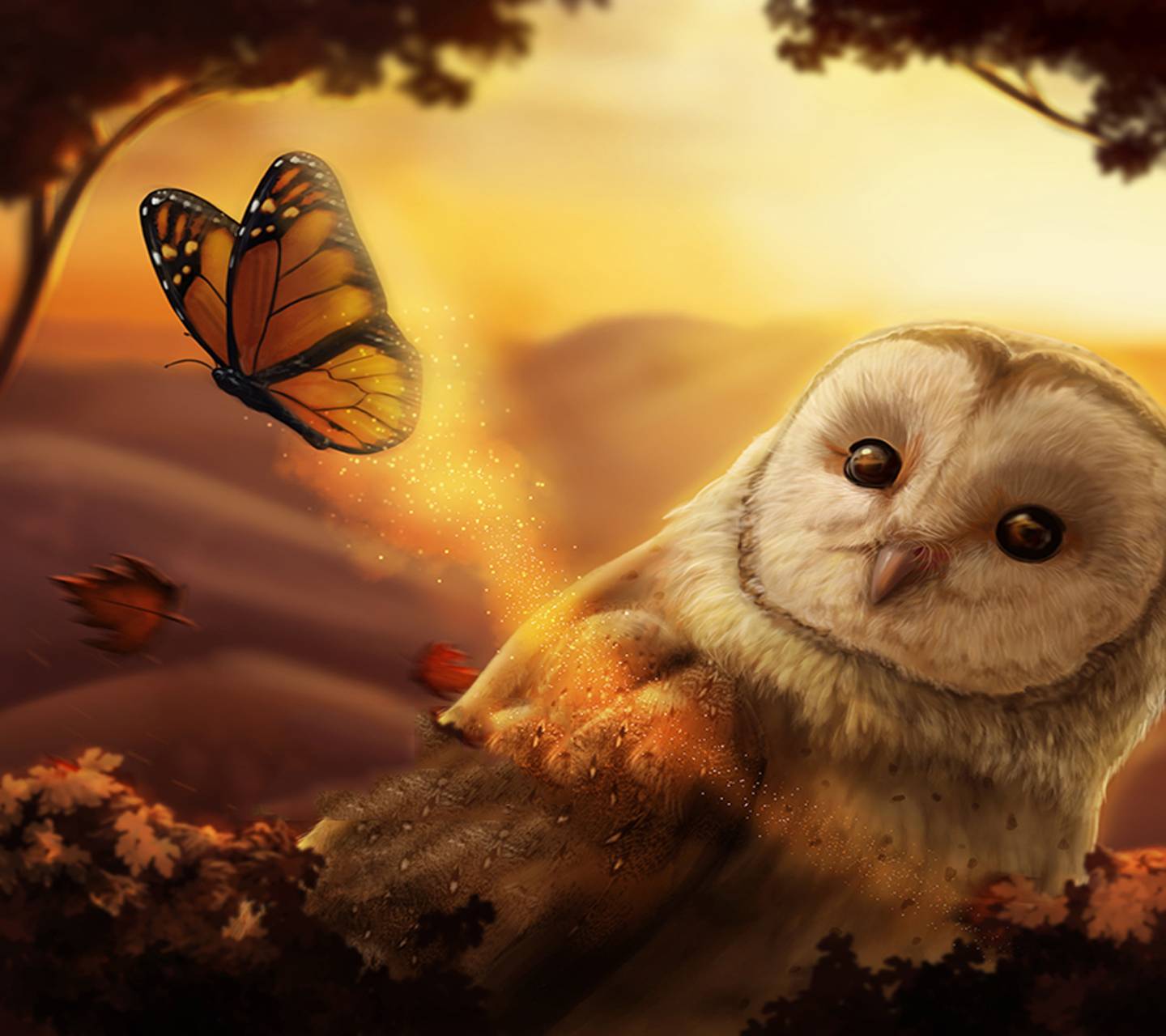 Autumn Owl Desktop Wallpapers