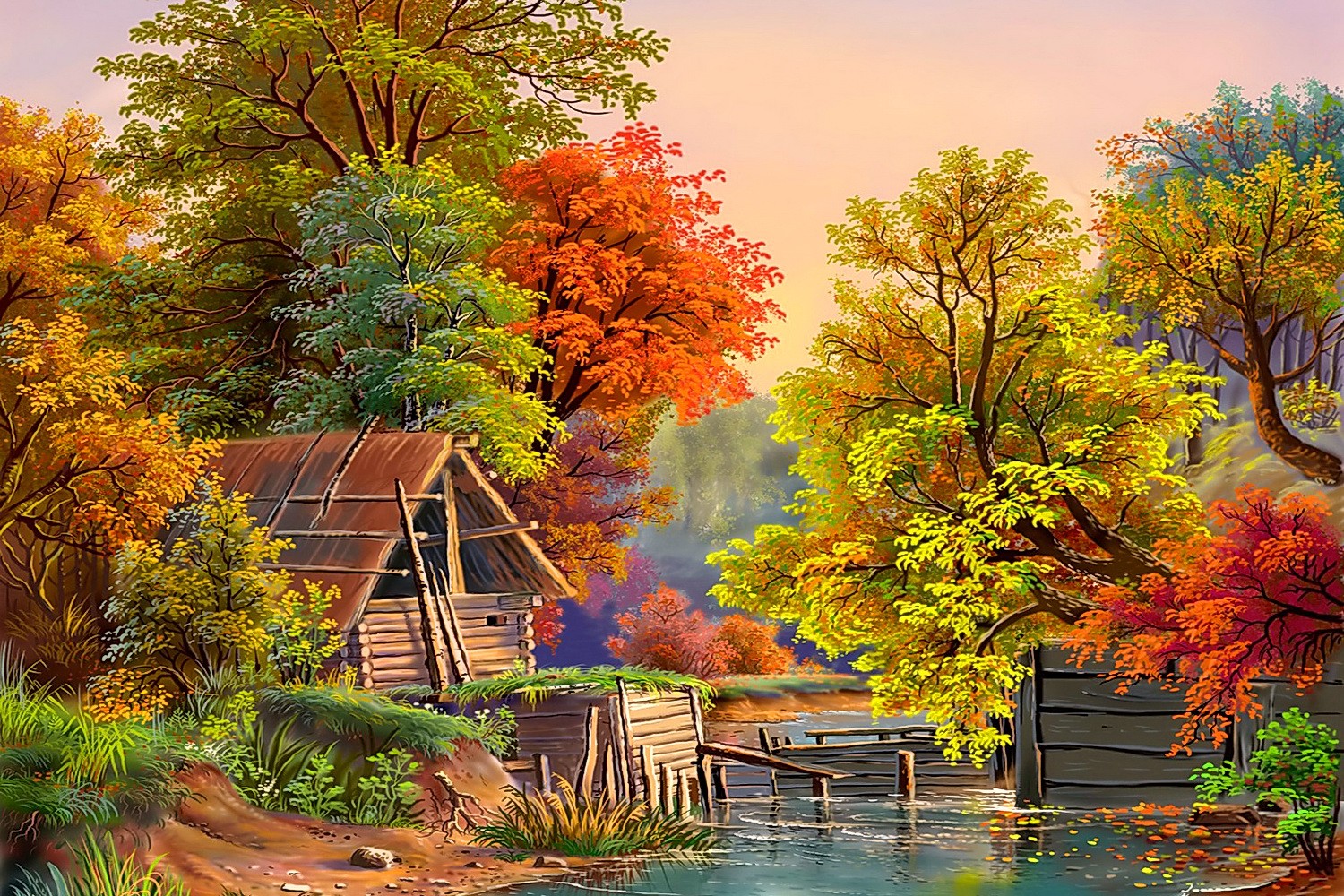 Autumn Painting Wallpapers