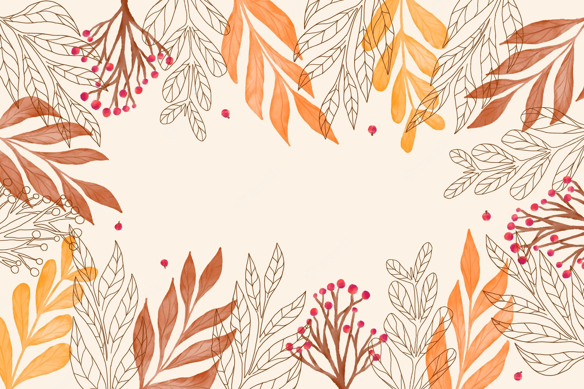 Autumn Watercolour Wallpapers