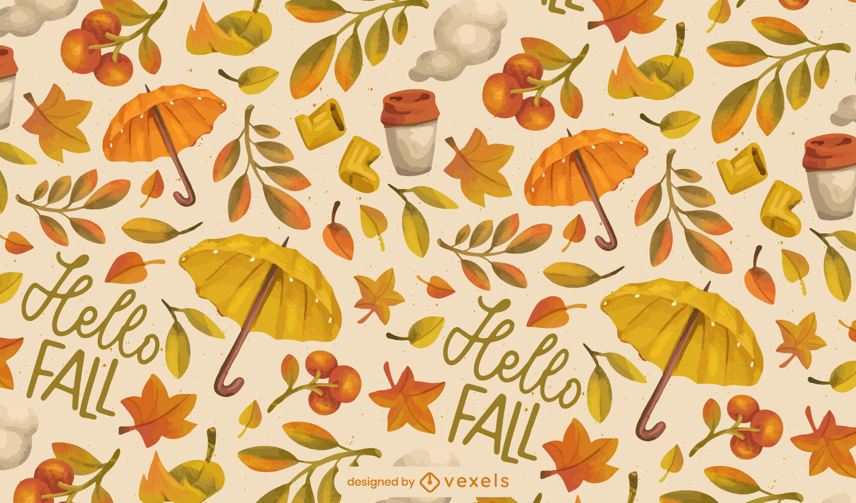 Autumn Watercolour Wallpapers