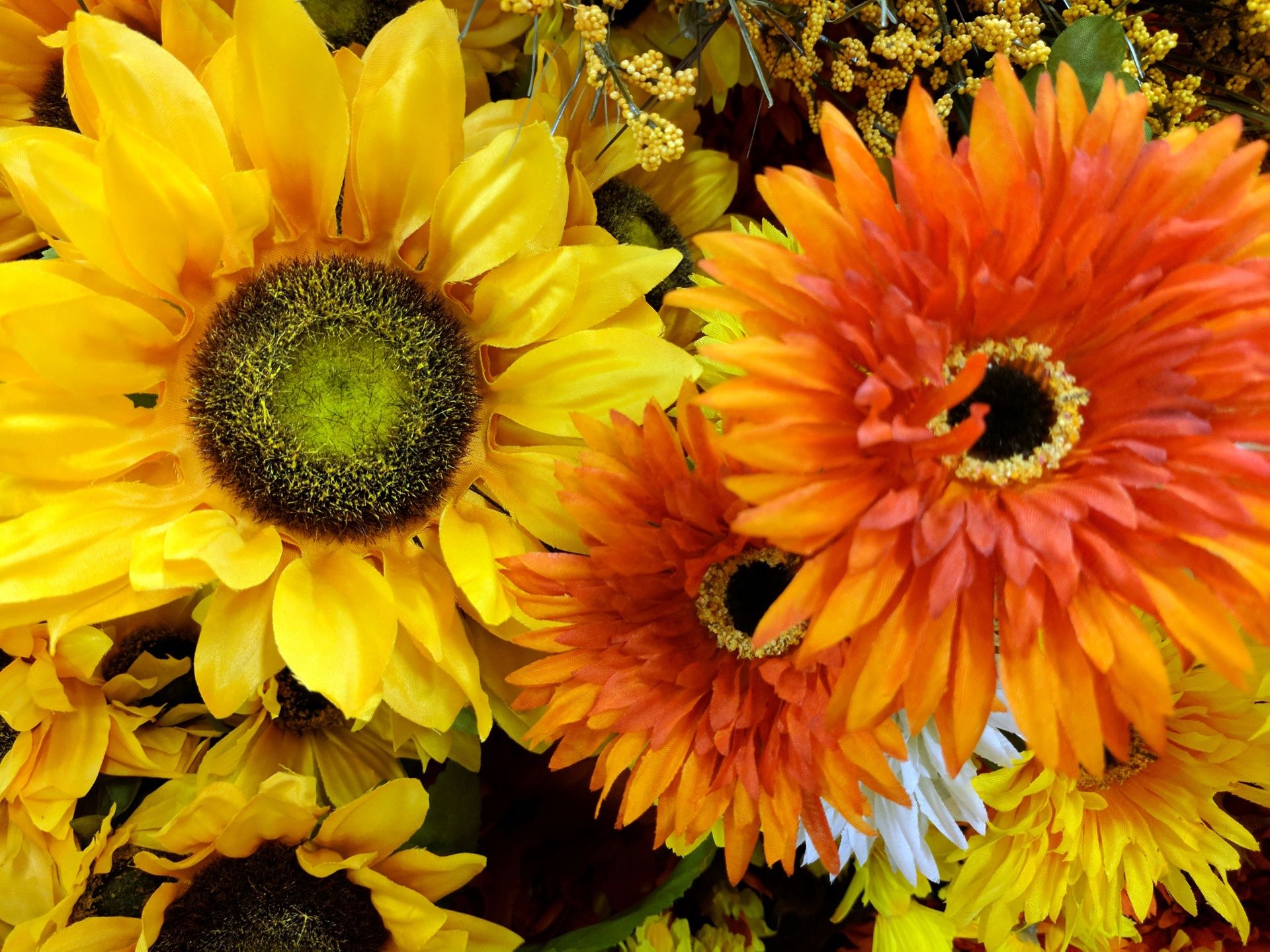 Autumn With Sunflowers Wallpapers