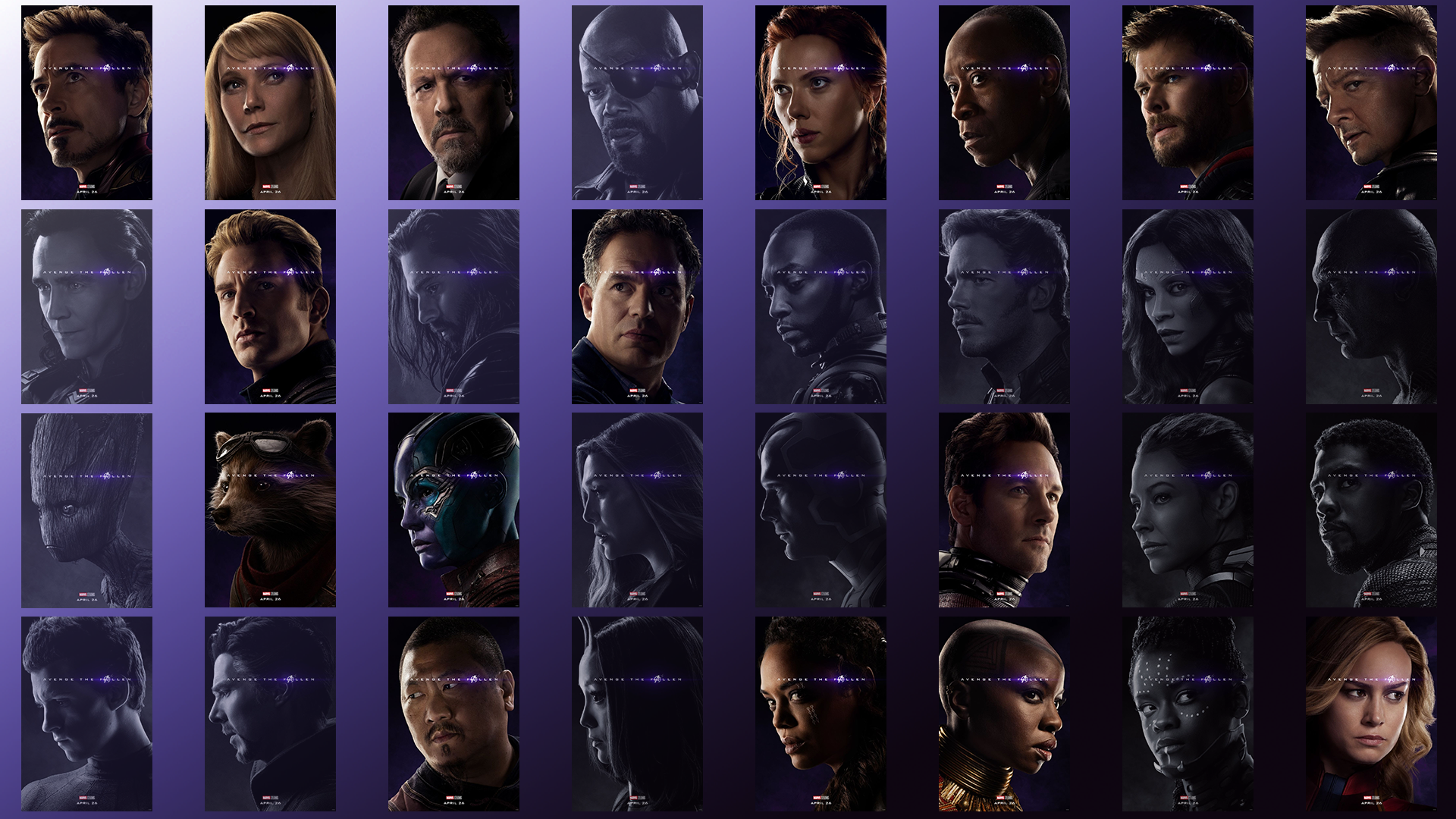 Avengers 4 All Actor Artwork Poster Wallpapers