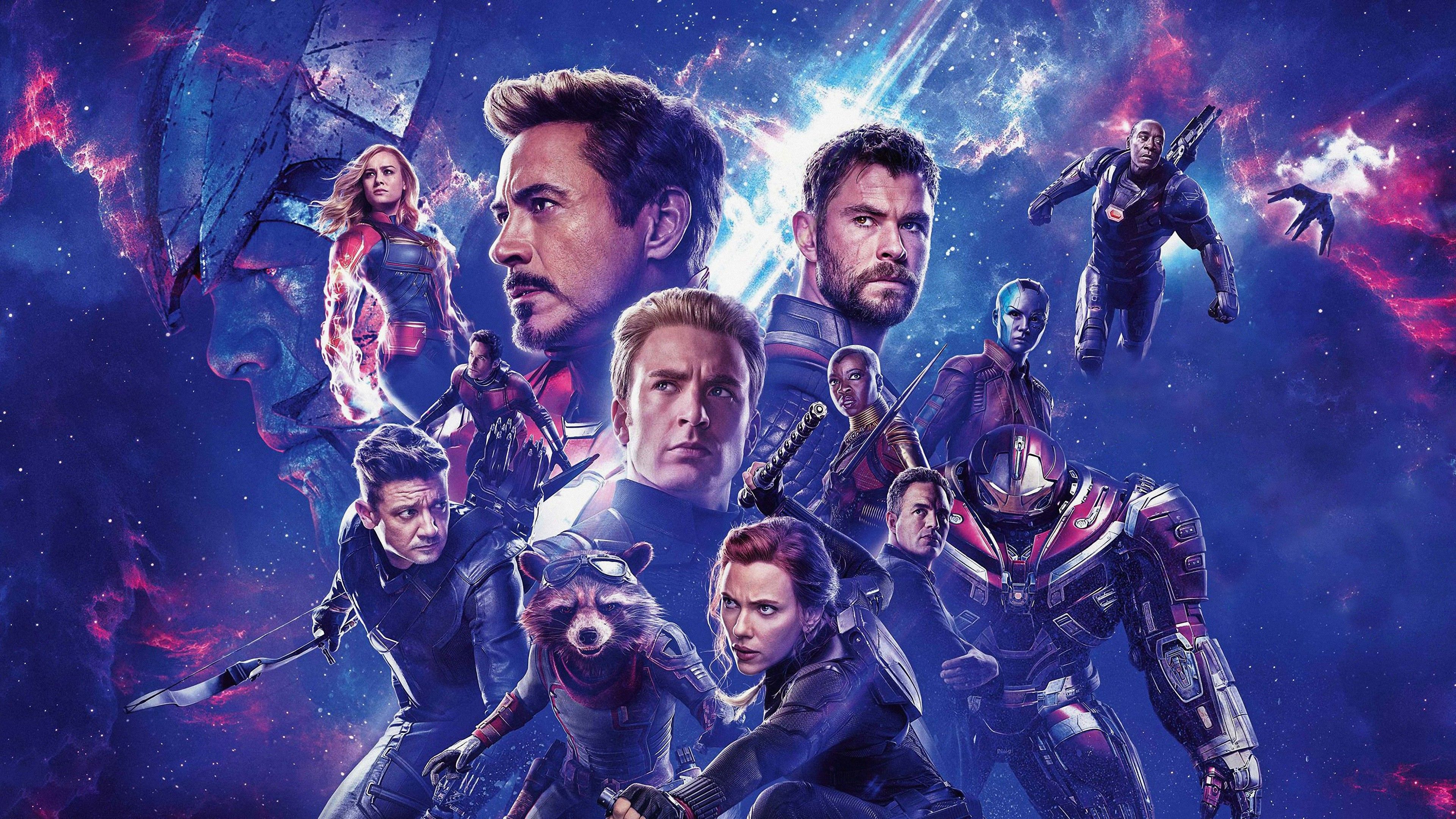 Avengers Endgame 5K Retro Poster Wallpapers