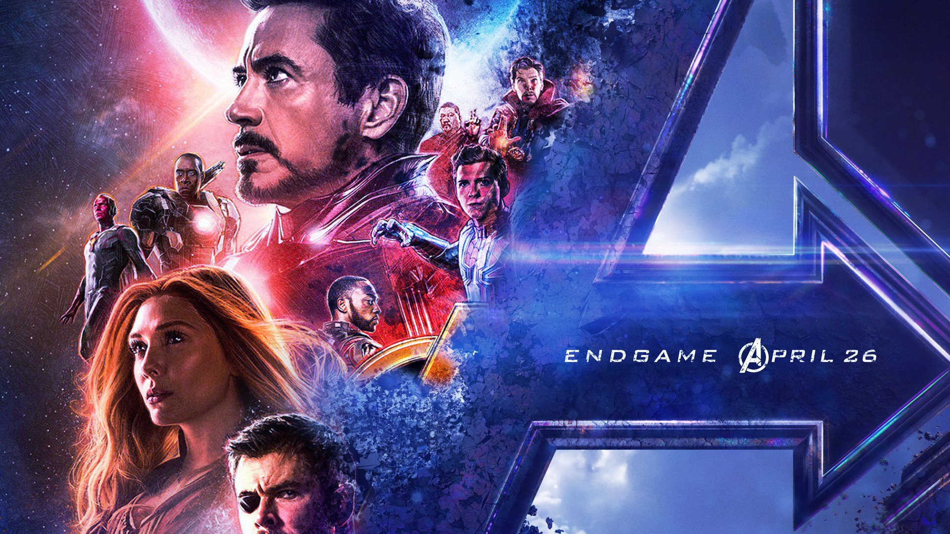 Avengers Endgame 5K Retro Poster Wallpapers