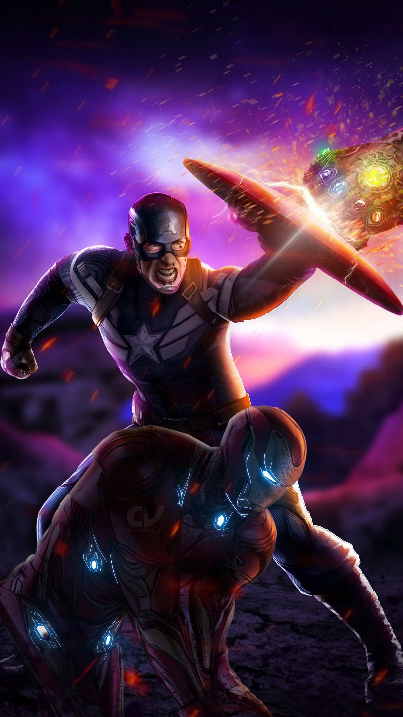 Avengers Endgame Captain America Poster Art Wallpapers