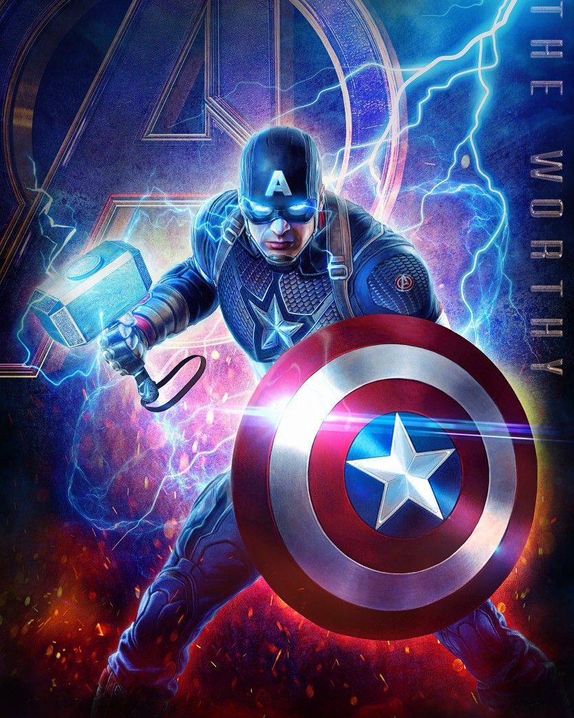 Avengers Endgame Captain America Poster Art Wallpapers